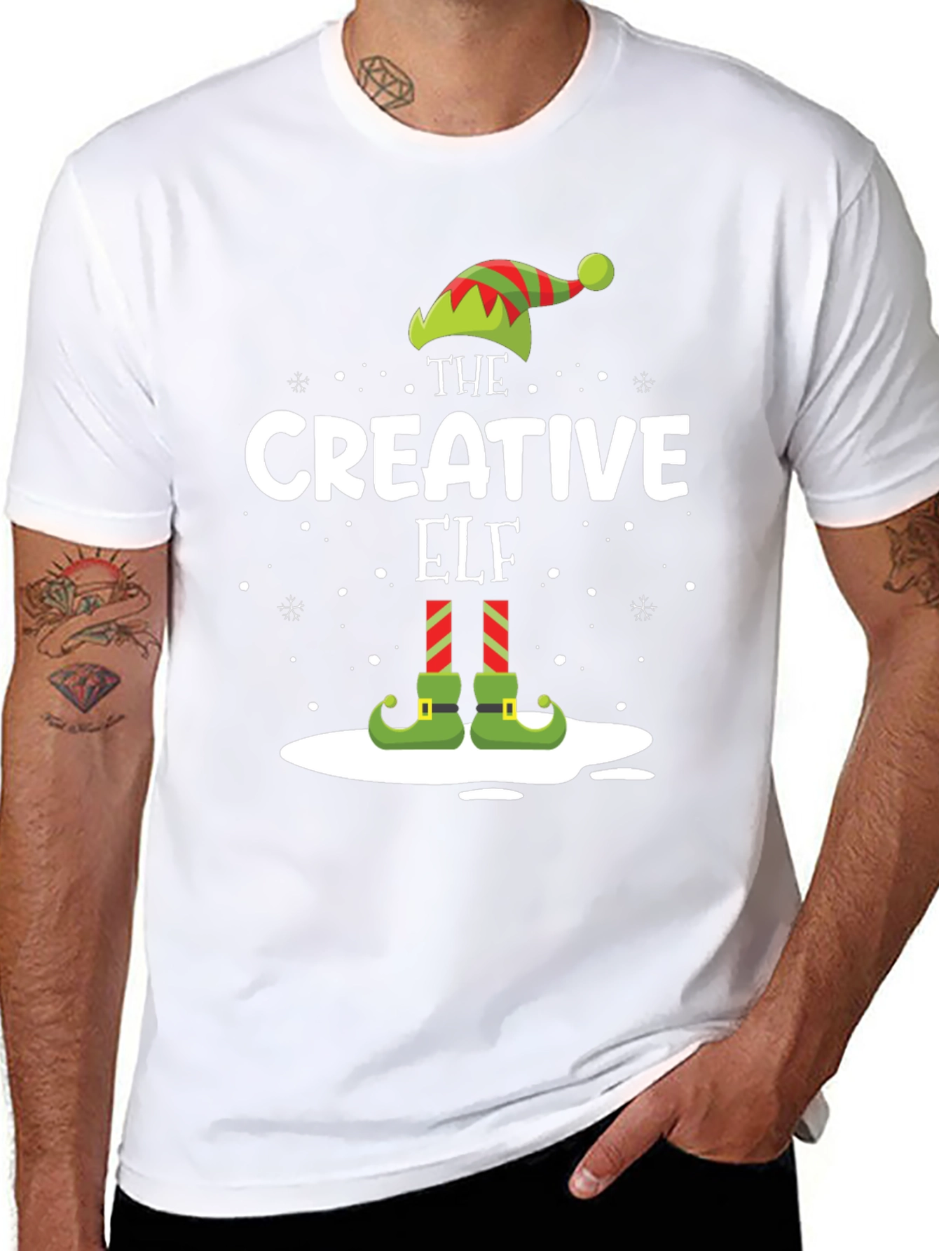 Camiseta Negra Navideña The Creative Elf