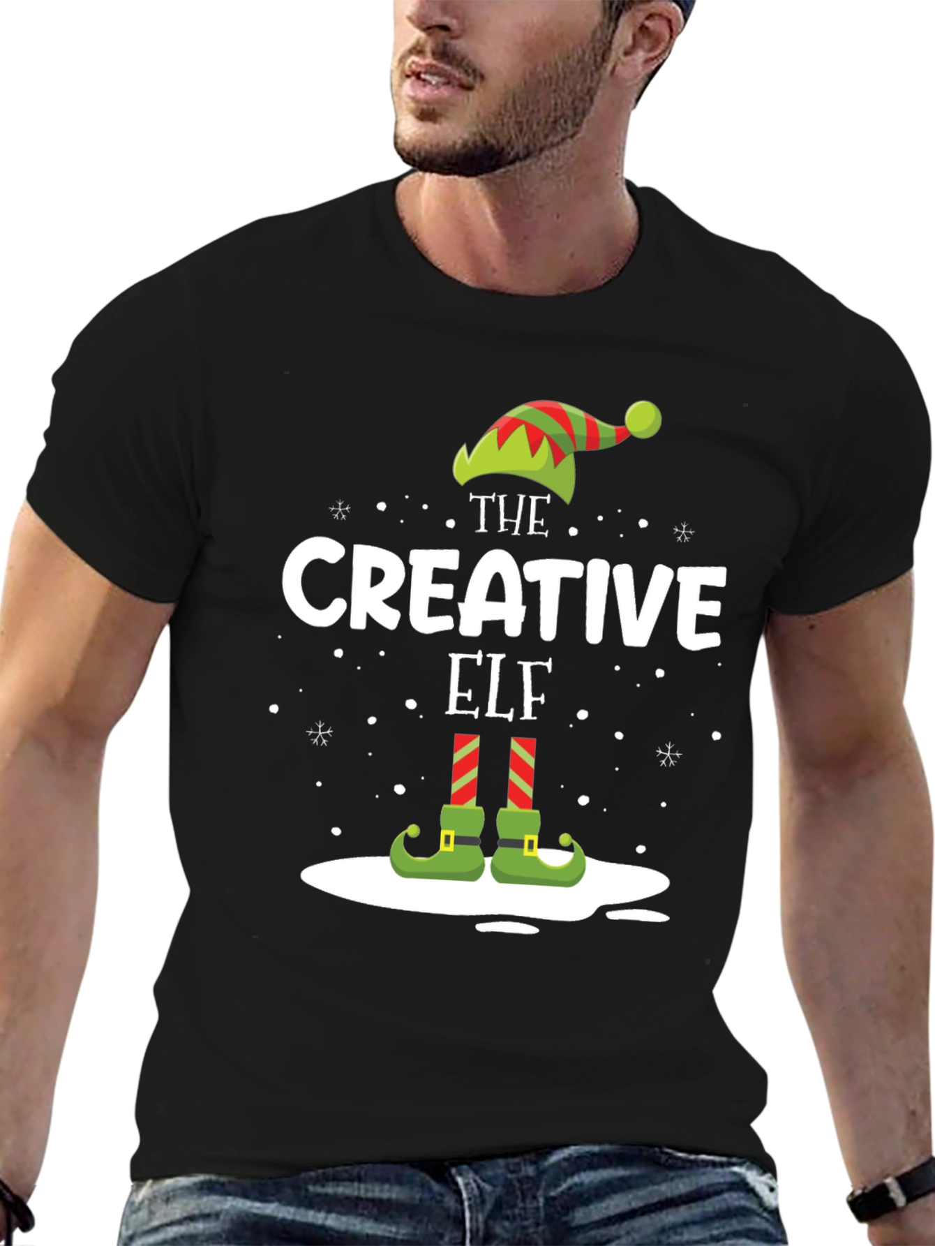 Camiseta Negra Navideña The Creative Elf