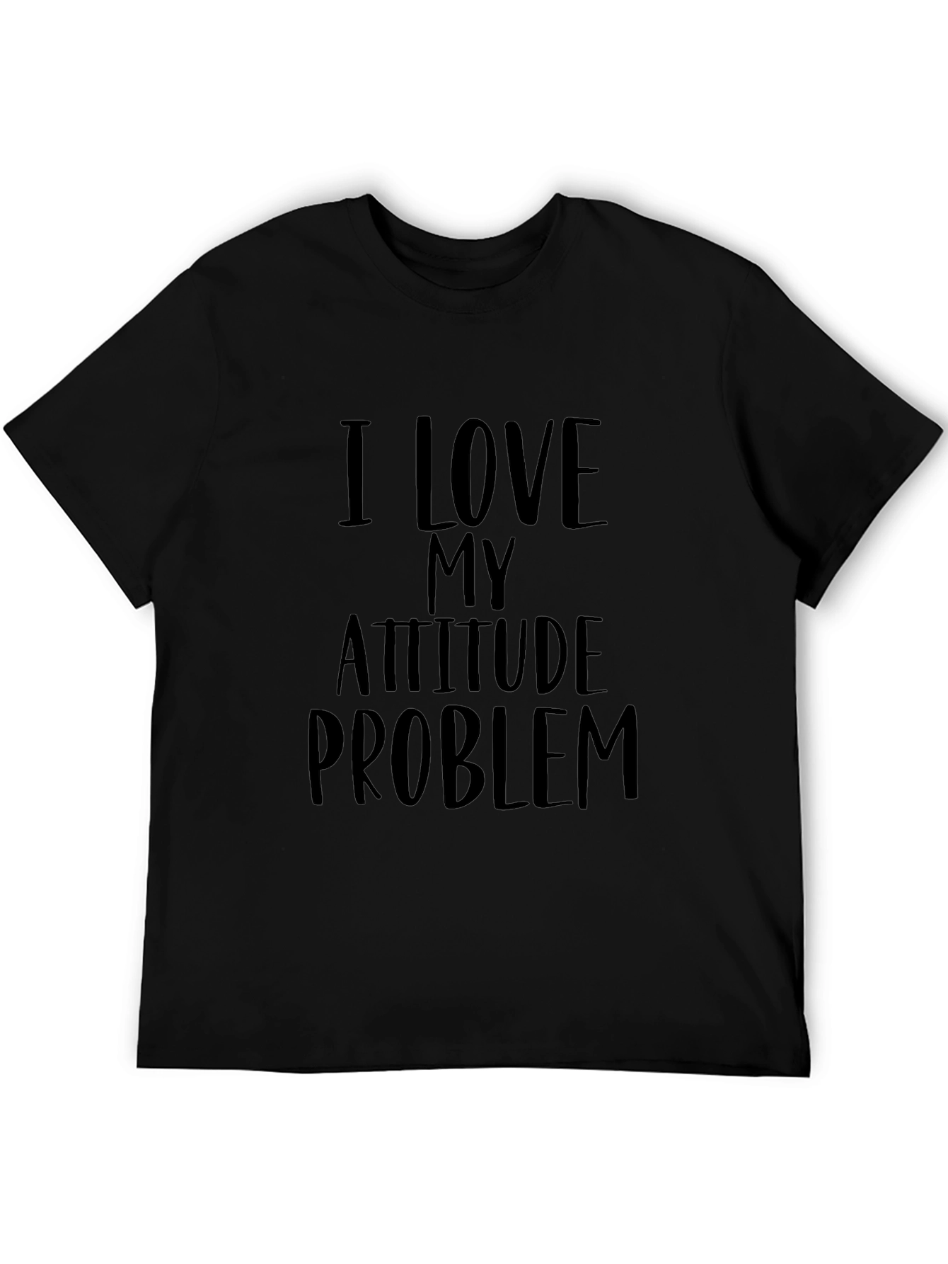 Camiseta Negra: Amo Mi Problema de Actitud