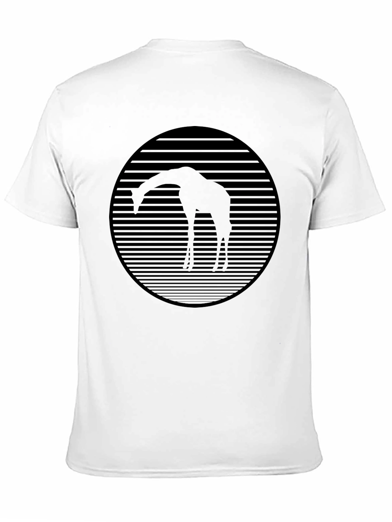 Camiseta Negra con Diseño de Jirafa Abstracta