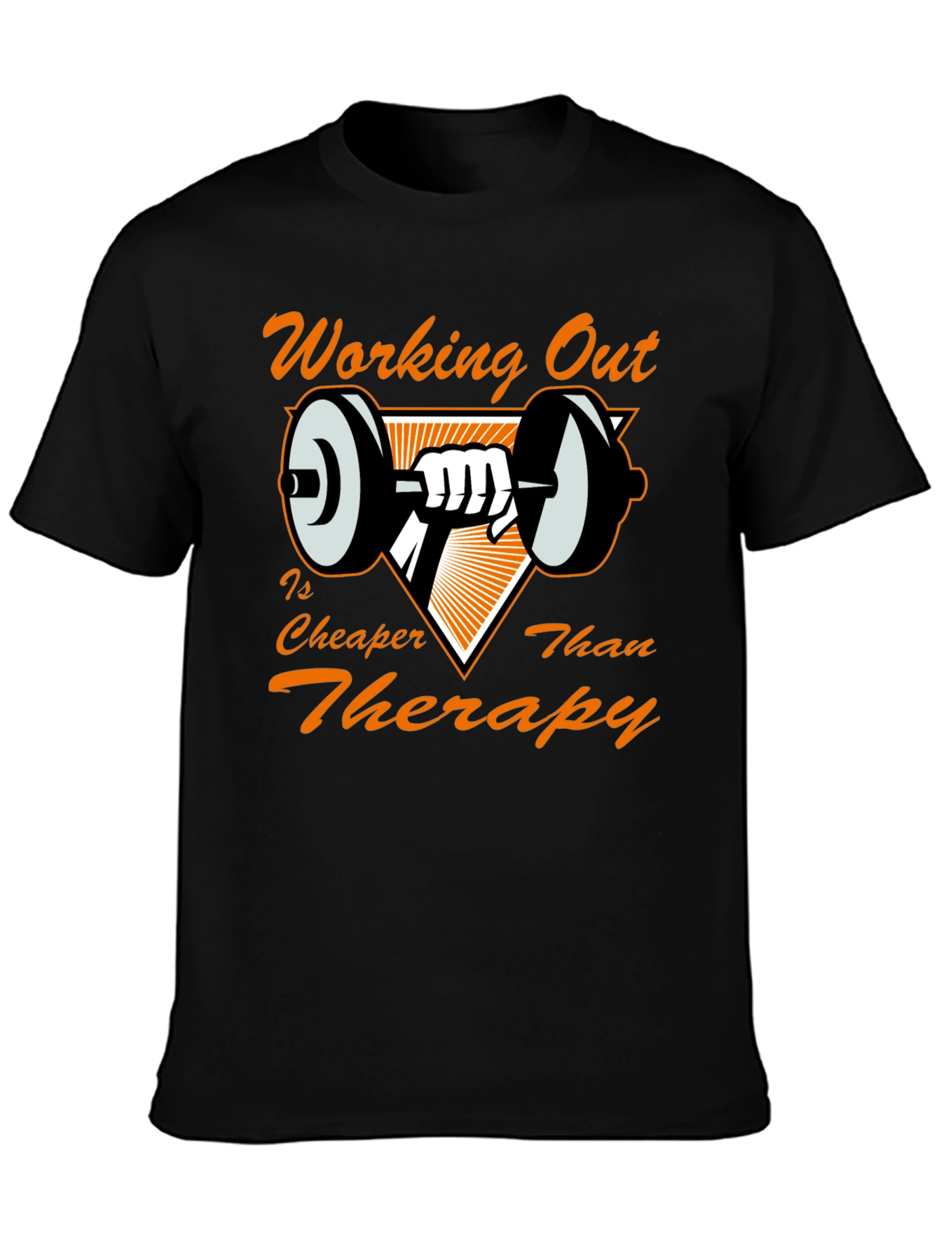 Camiseta Negra con Diseño de Gimnasio Motivacional