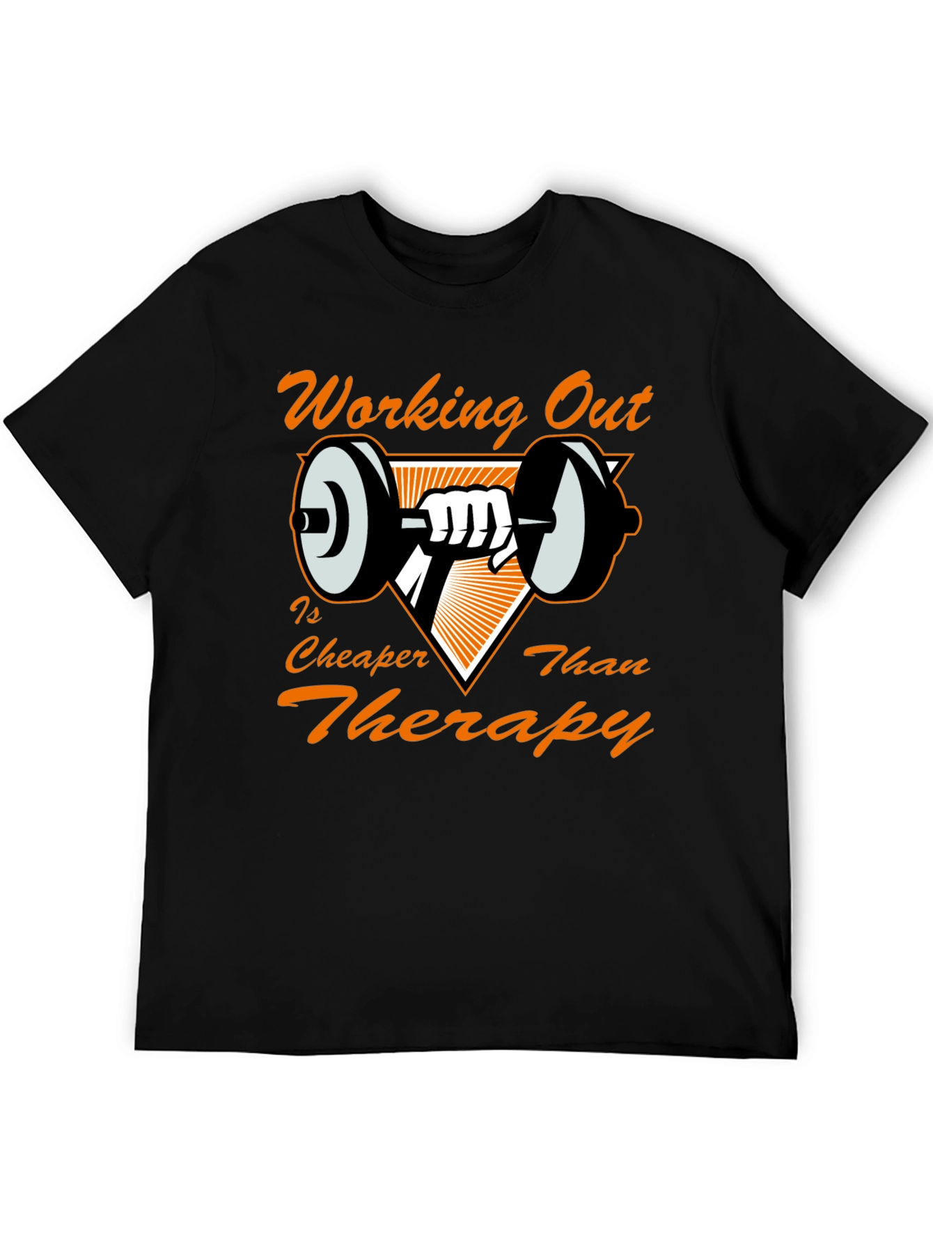 Camiseta Negra con Diseño de Gimnasio Motivacional