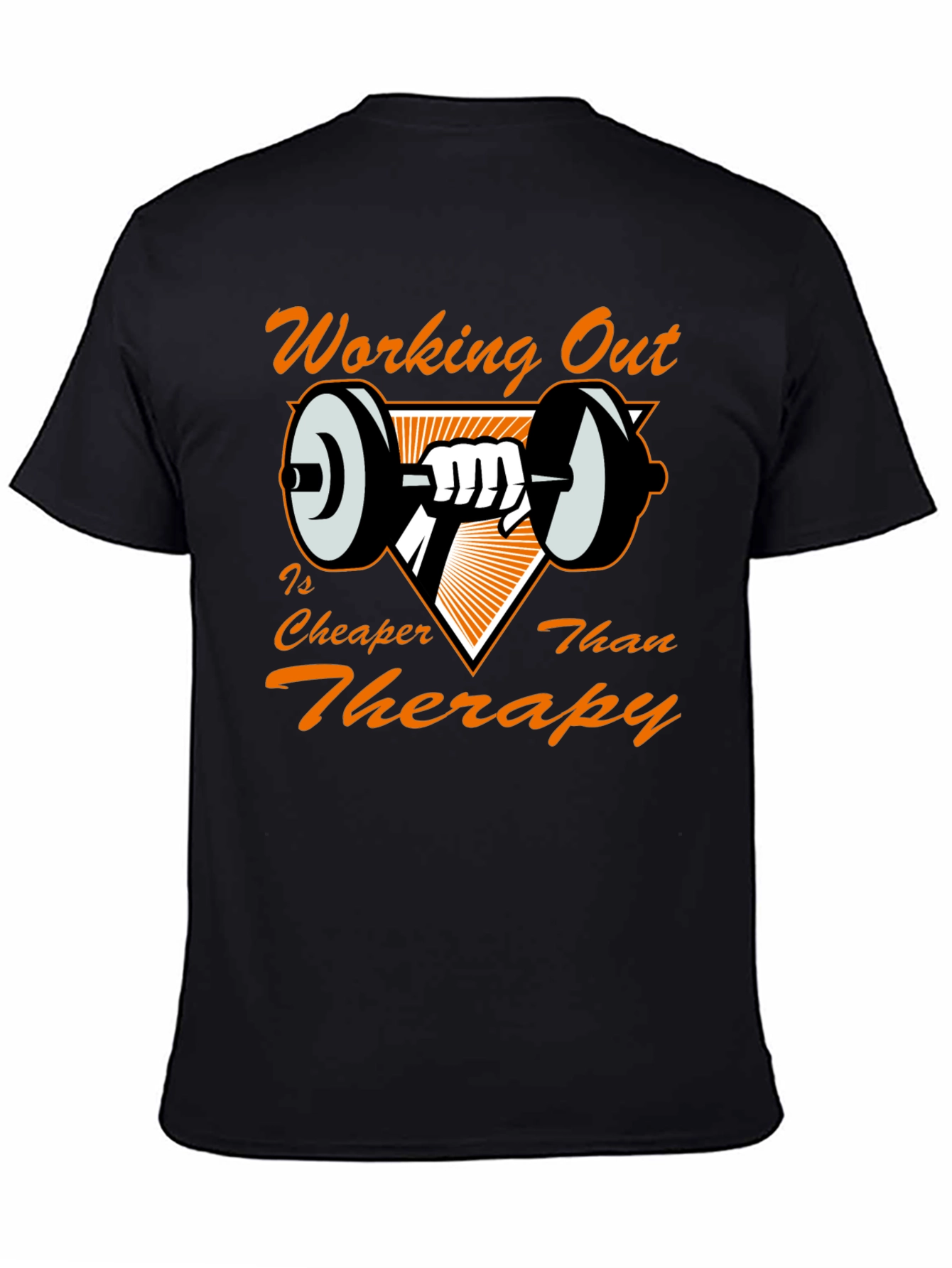 Camiseta Negra con Diseño de Gimnasio Motivacional