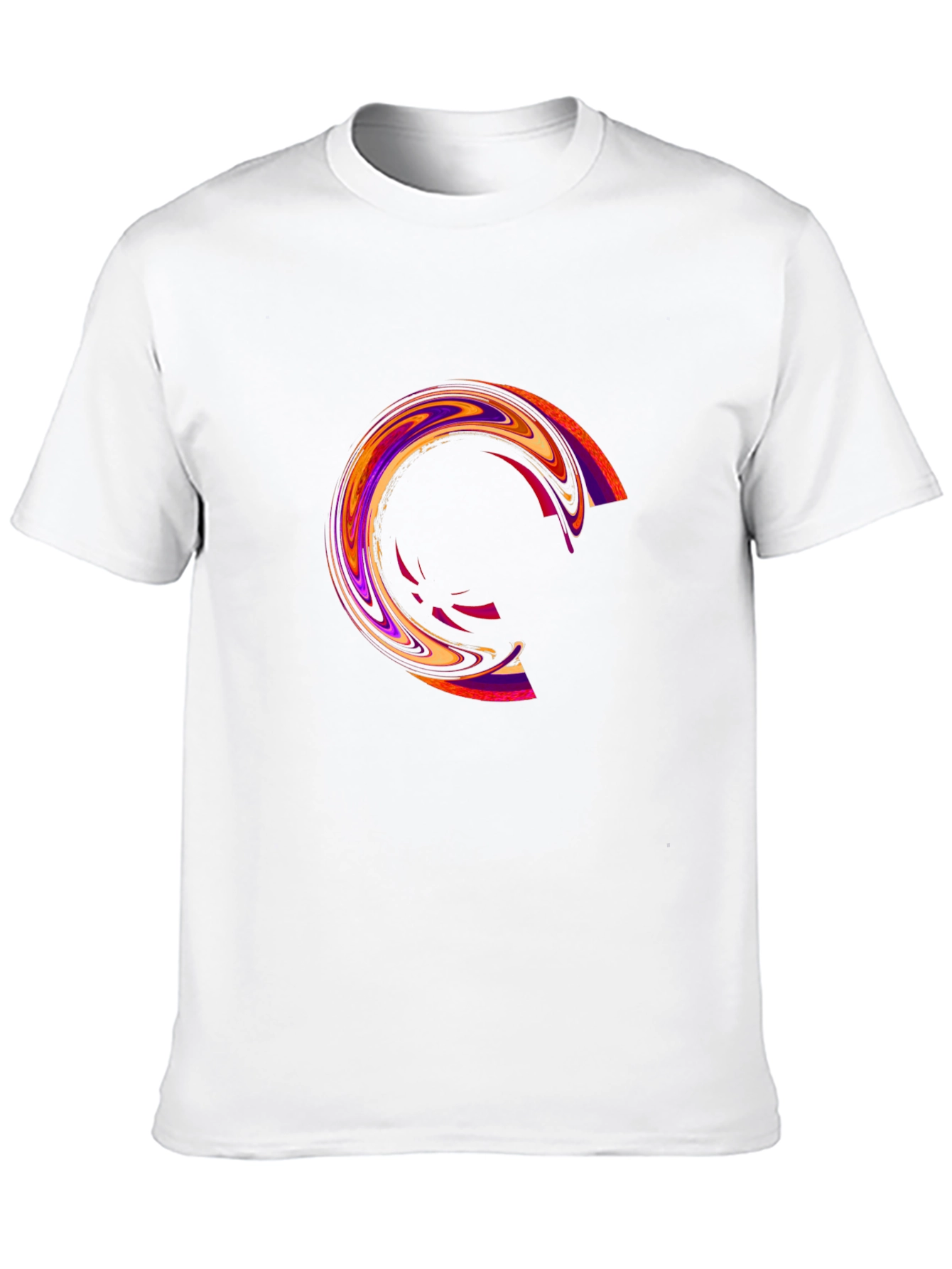 Camiseta Negra con Diseño Circular Abstracto