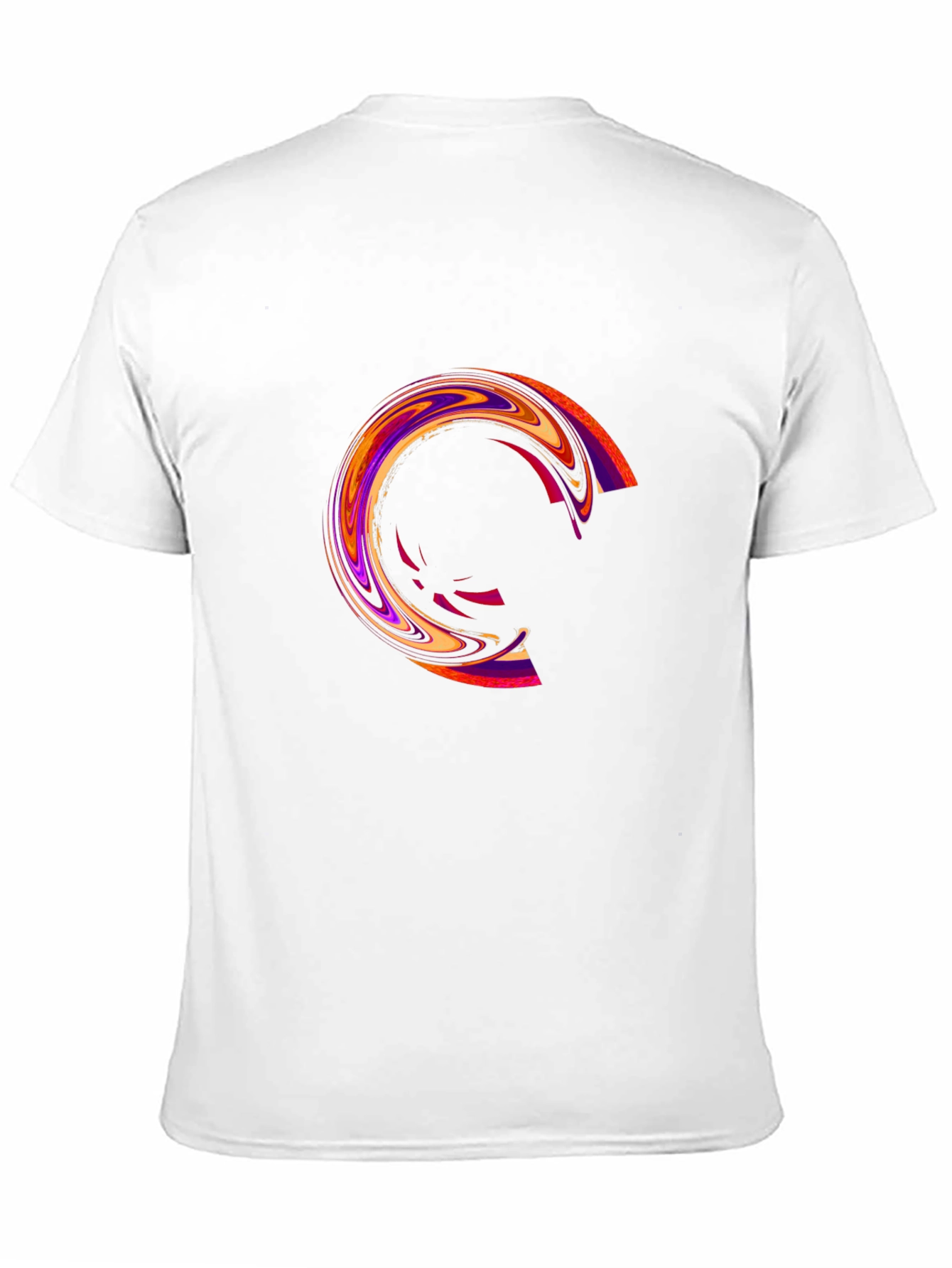Camiseta Negra con Diseño Circular Abstracto