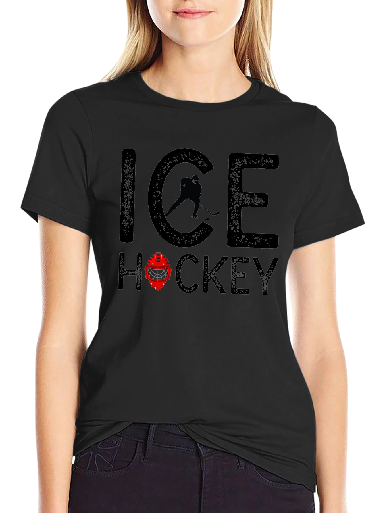 Camiseta Negra Ice Hockey