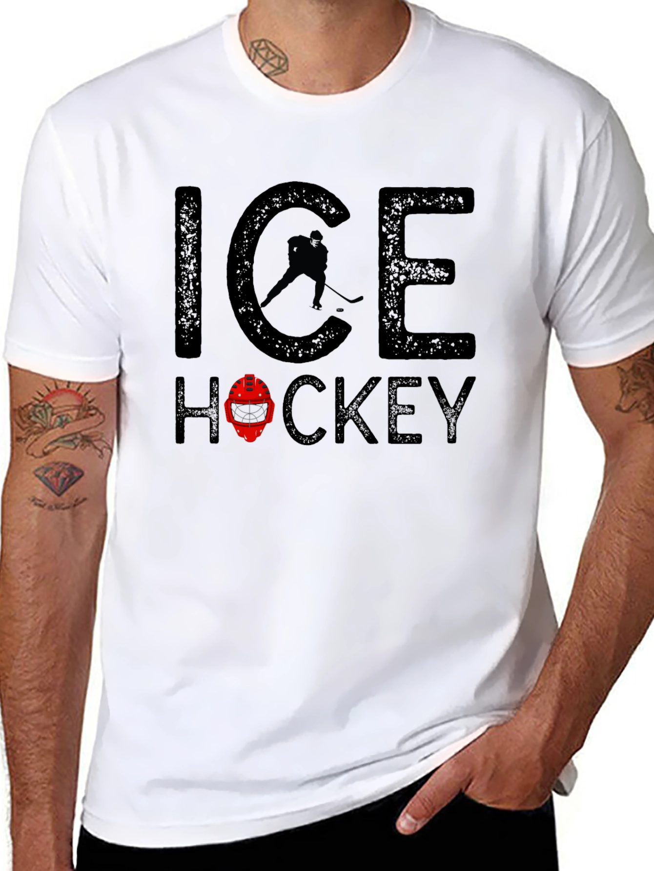 Camiseta Negra Ice Hockey
