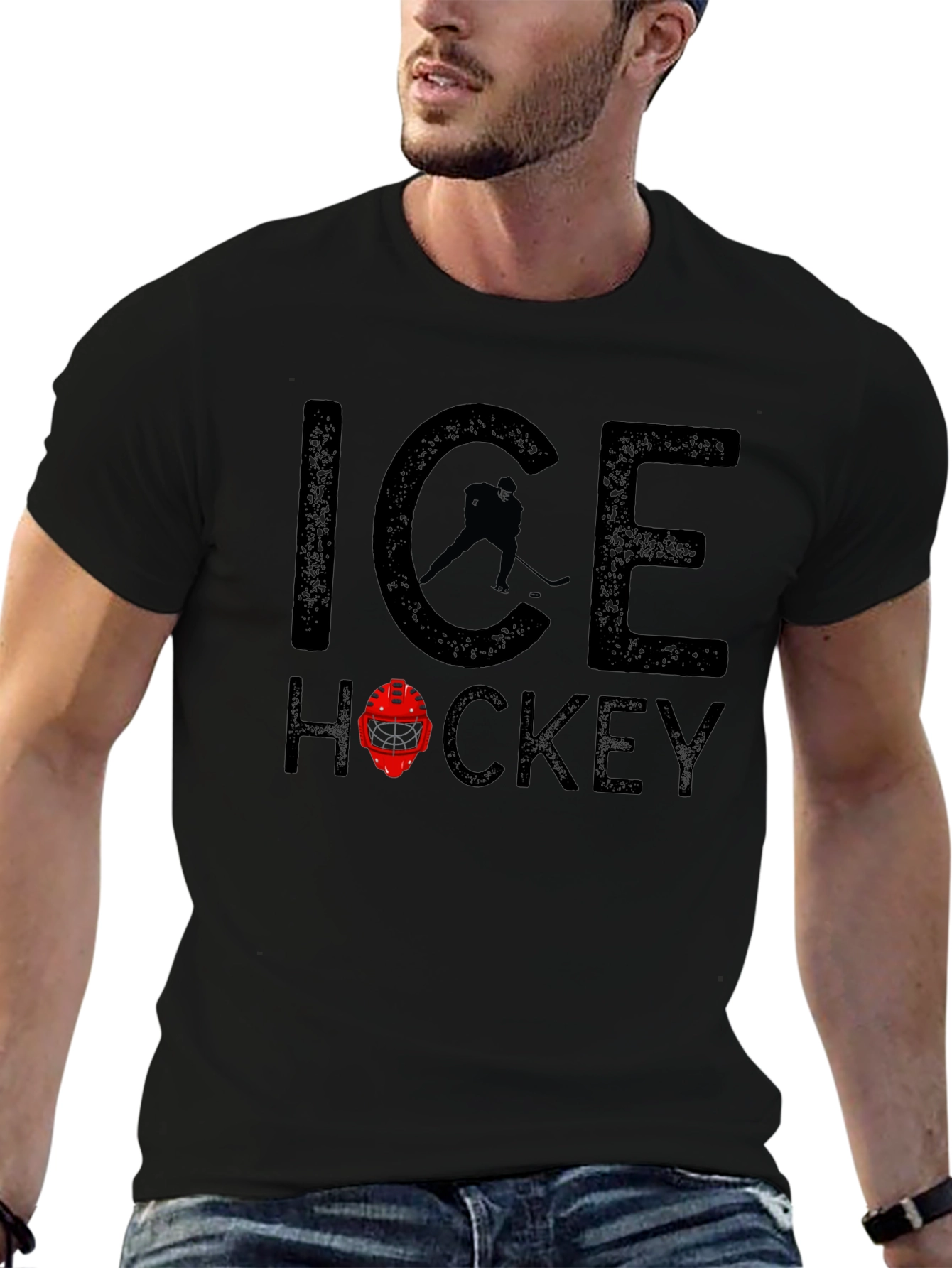 Camiseta Negra Ice Hockey
