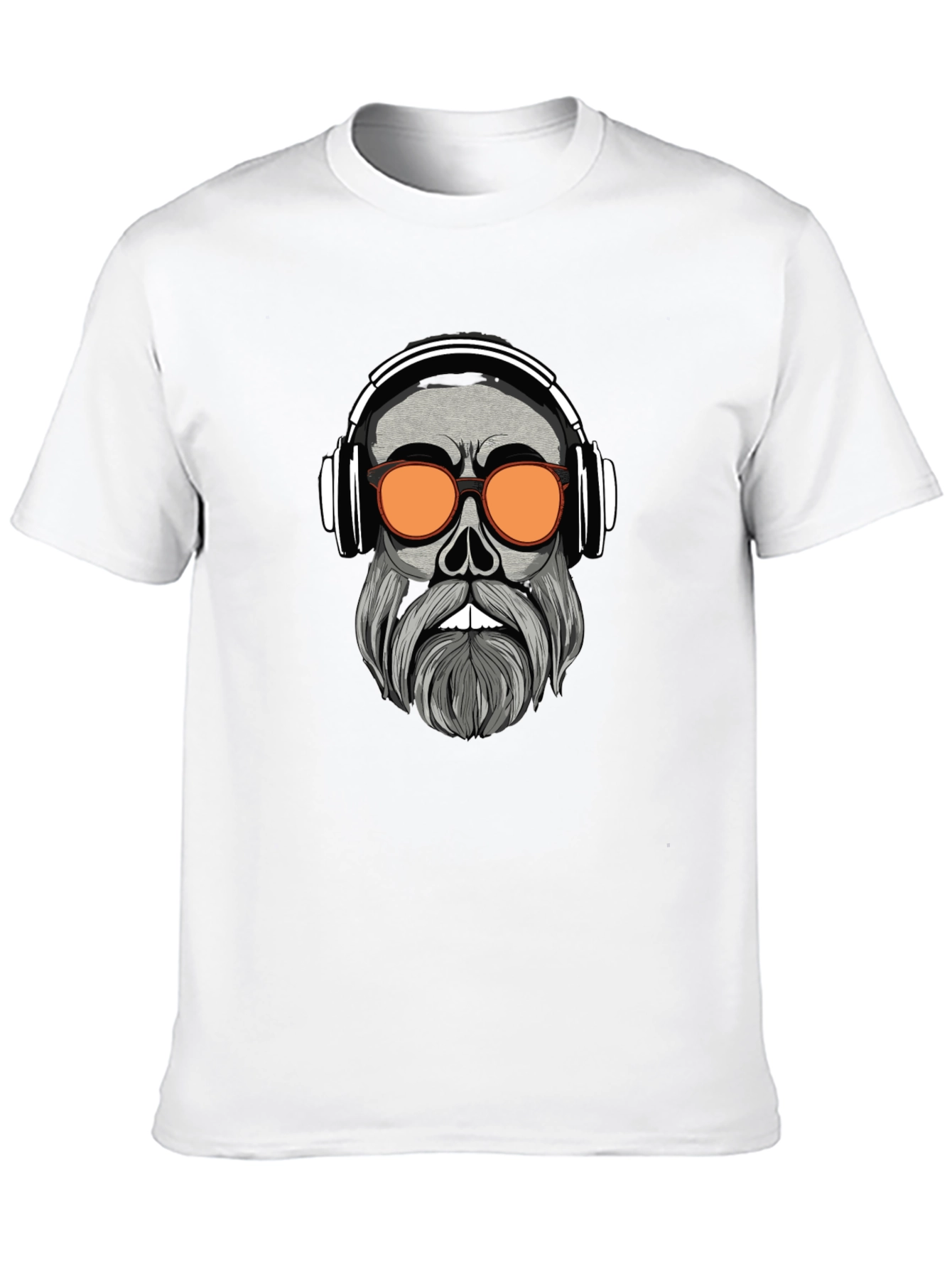 Camiseta Negra con Diseño Calavera Moderna