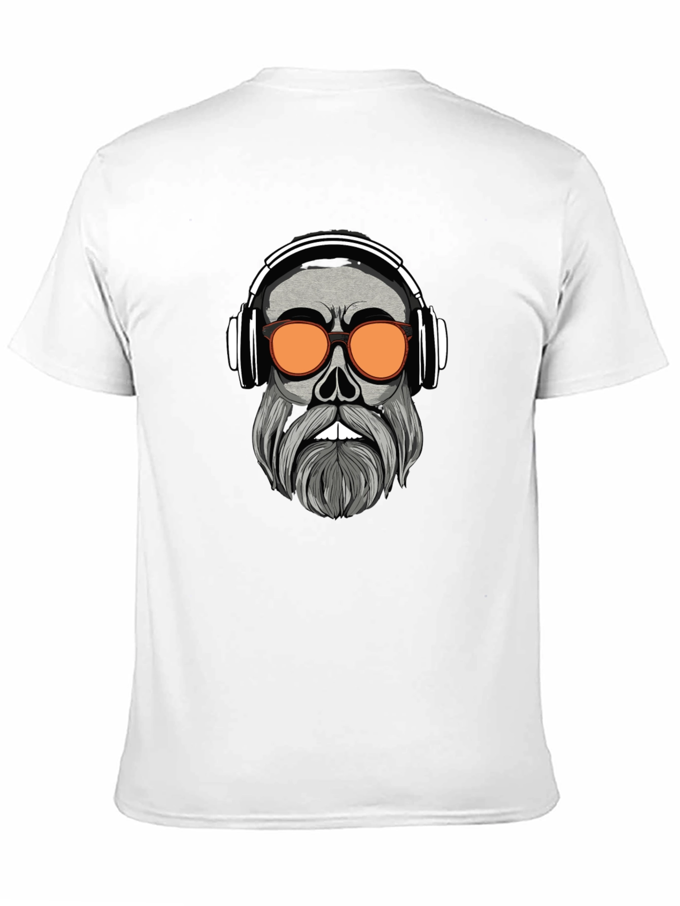 Camiseta Negra con Diseño Calavera Moderna