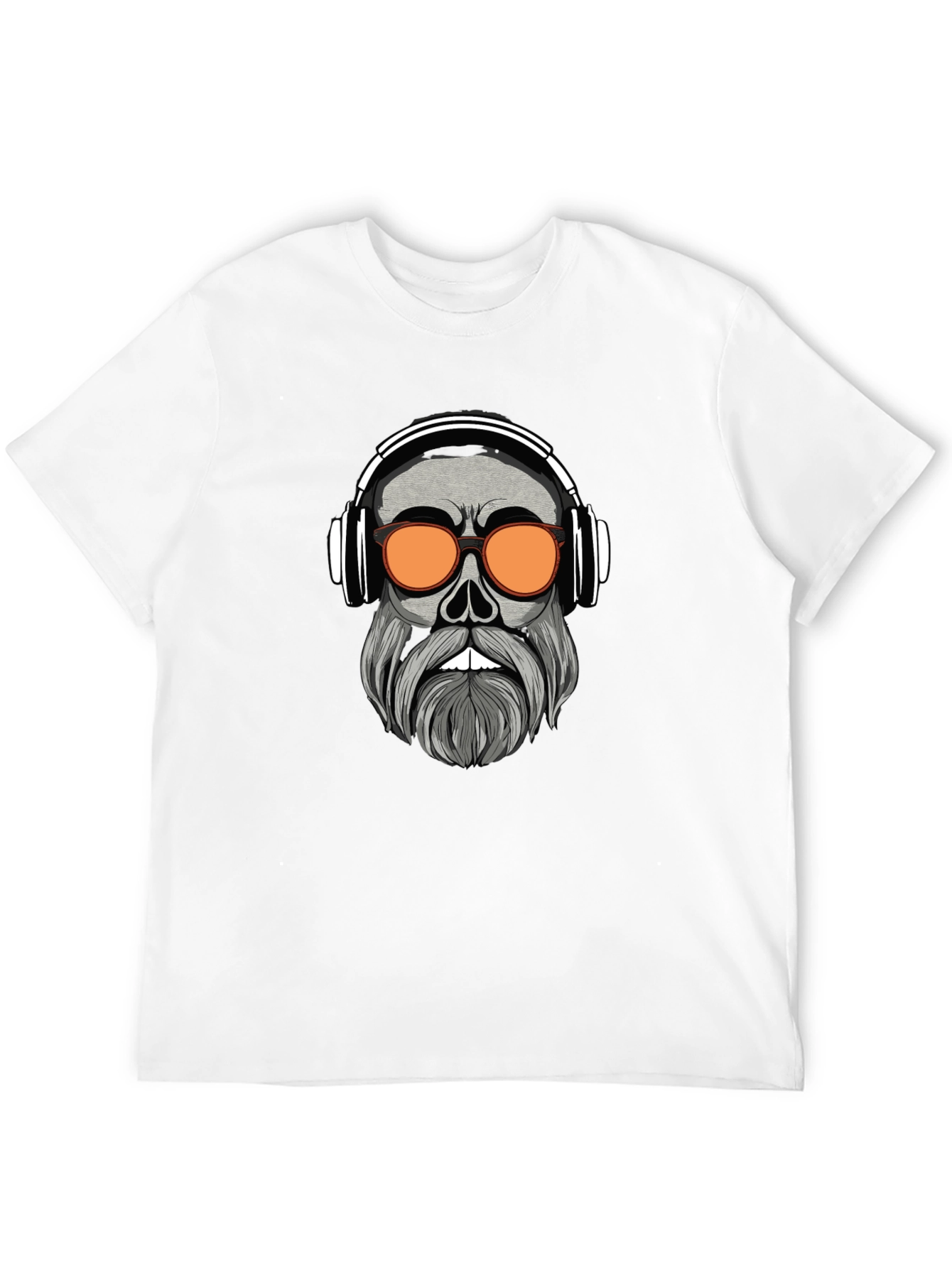 Camiseta Negra con Diseño Calavera Moderna