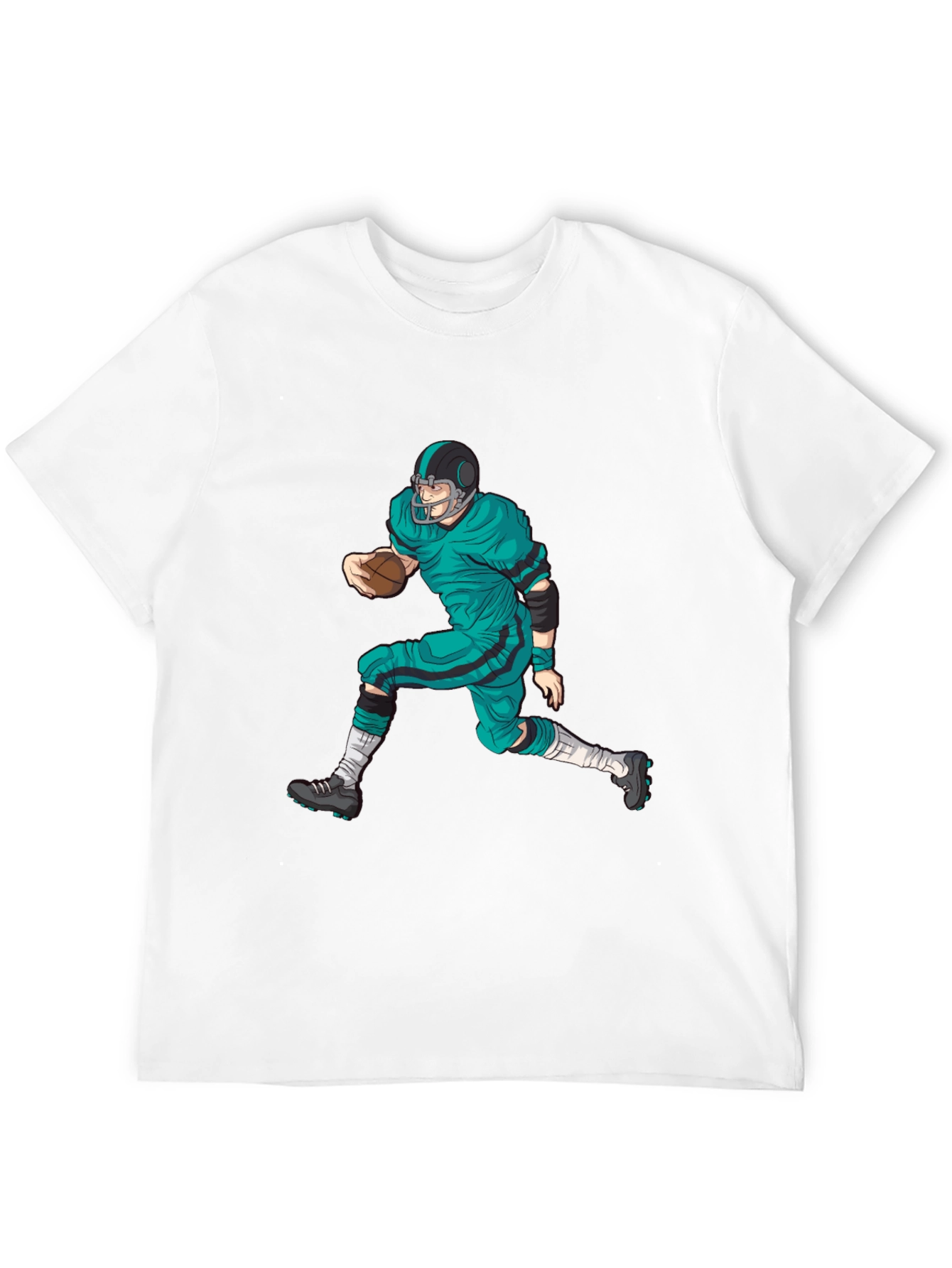 Camiseta Negra con Diseño de Futbol Americano