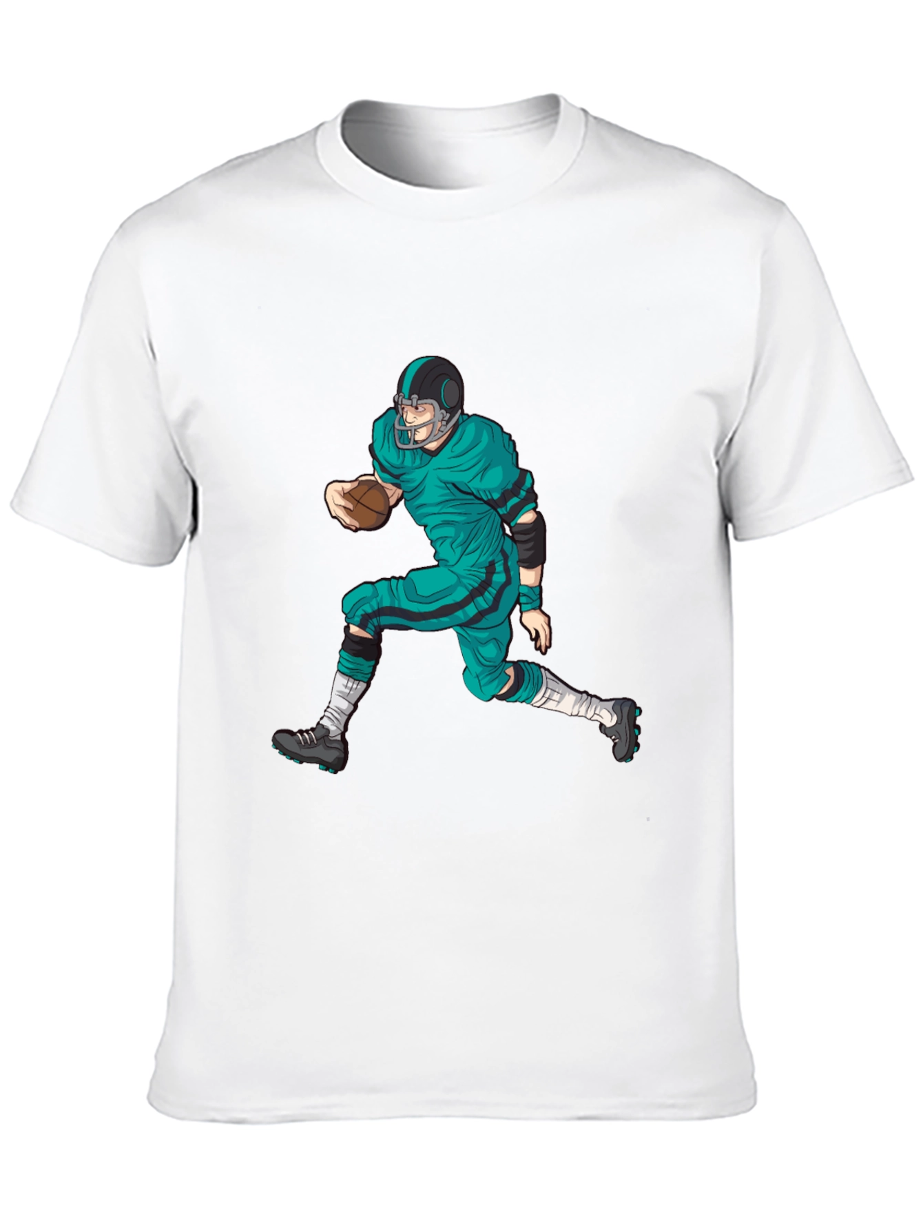 Camiseta Negra con Diseño de Futbol Americano