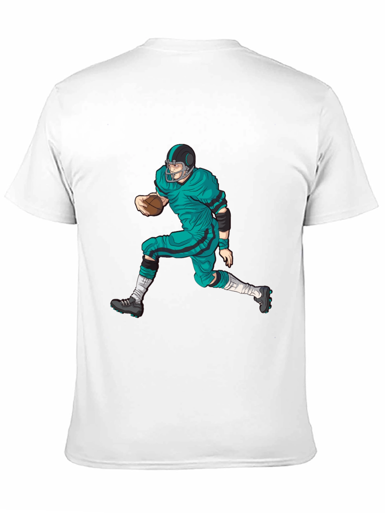 Camiseta Negra con Diseño de Futbol Americano