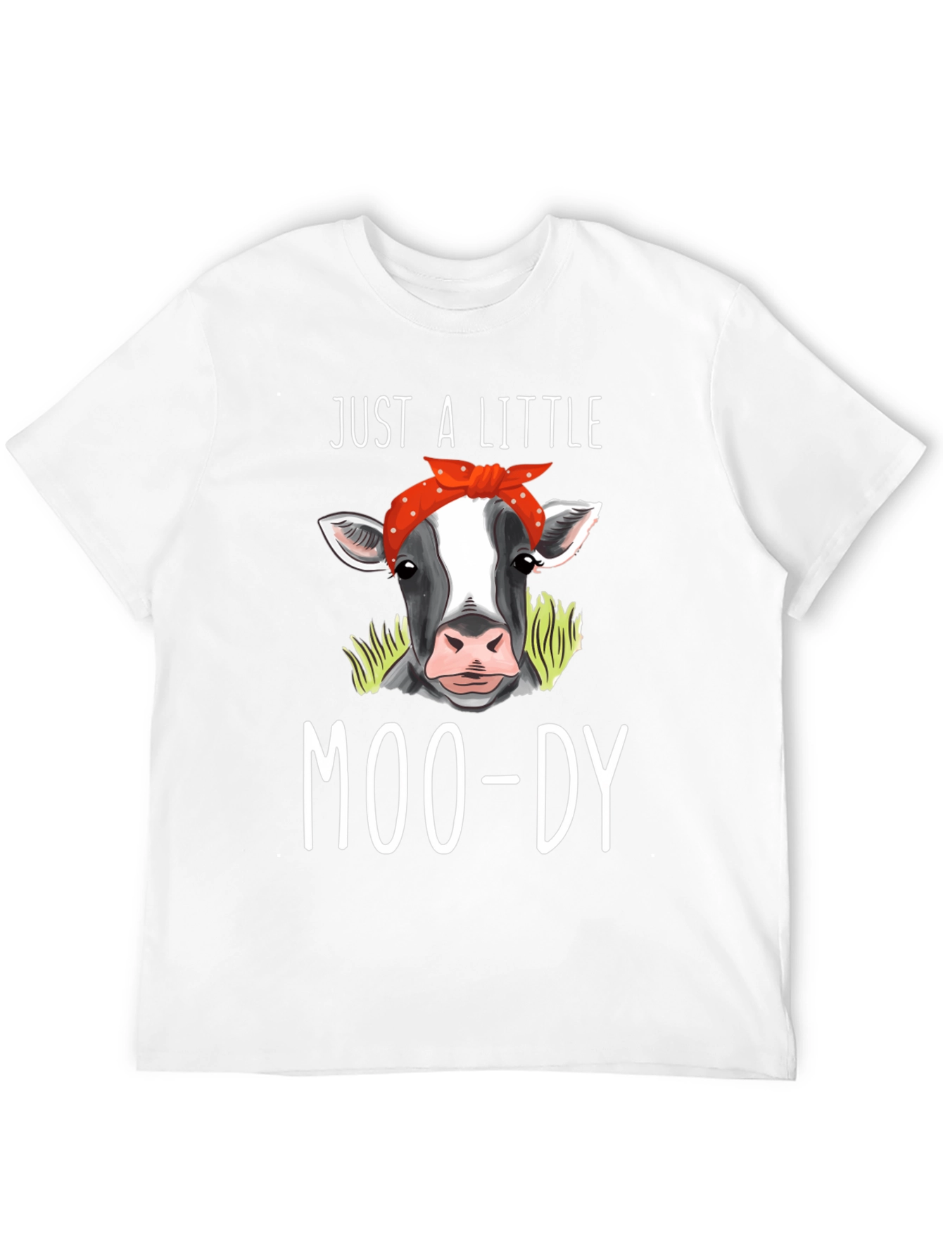 Camiseta Negra Just a Little Moo-dy con Vaca