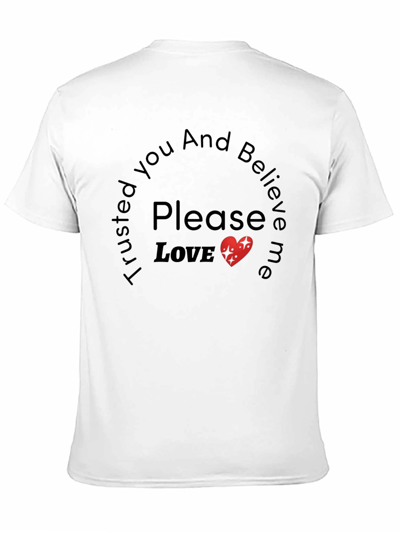 Camiseta Negra Trust Please Love para Hombre