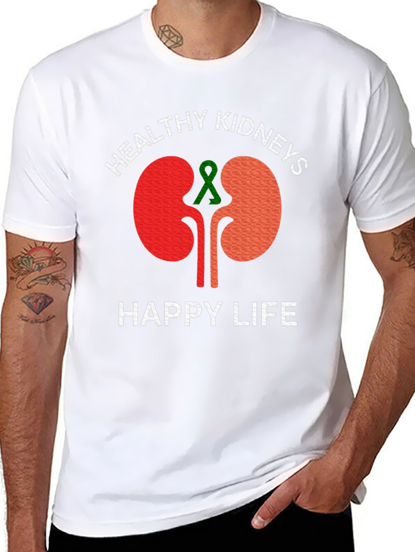 Camiseta Riñones Saludables Vida Feliz