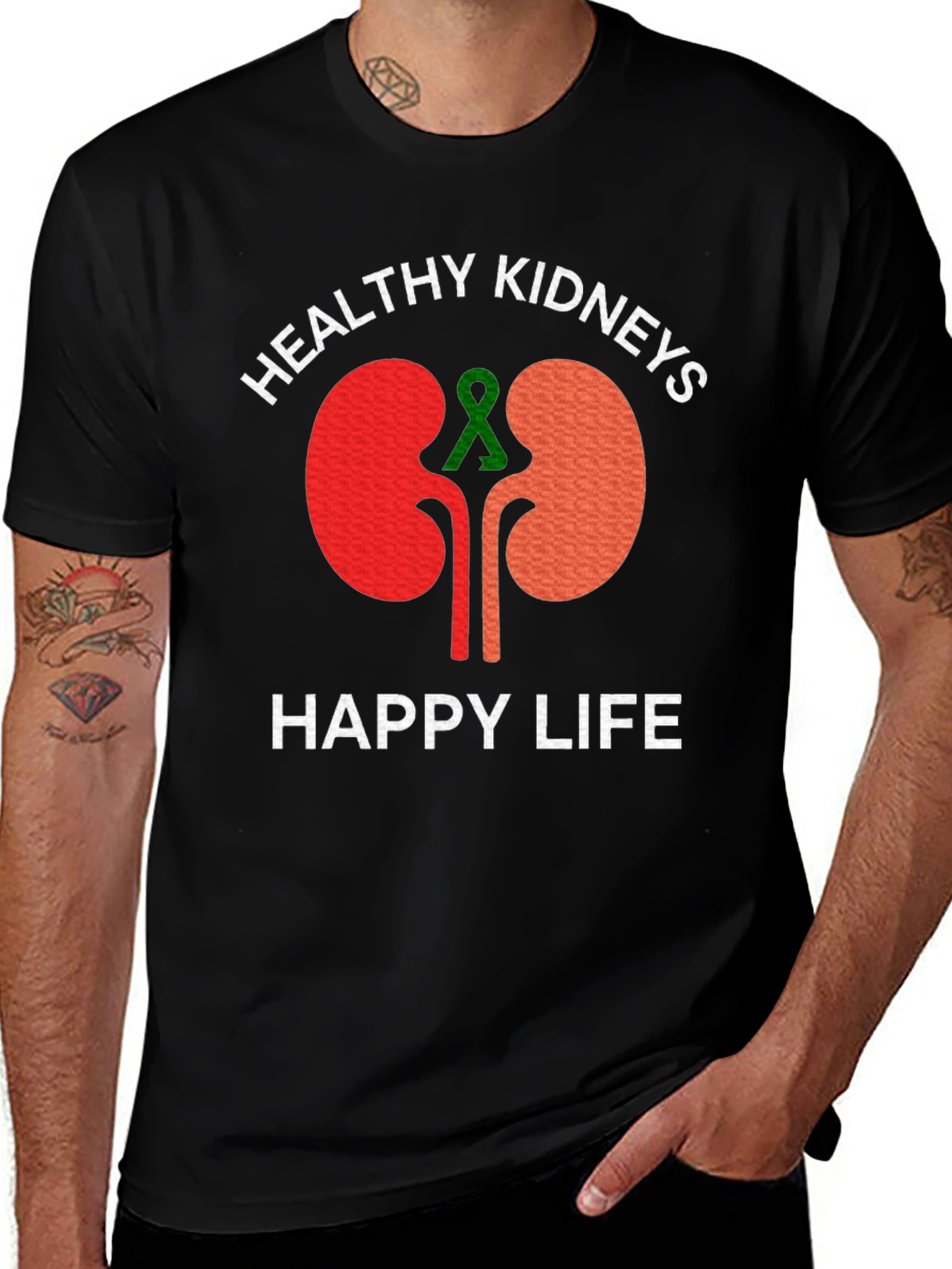 Camiseta Riñones Saludables Vida Feliz