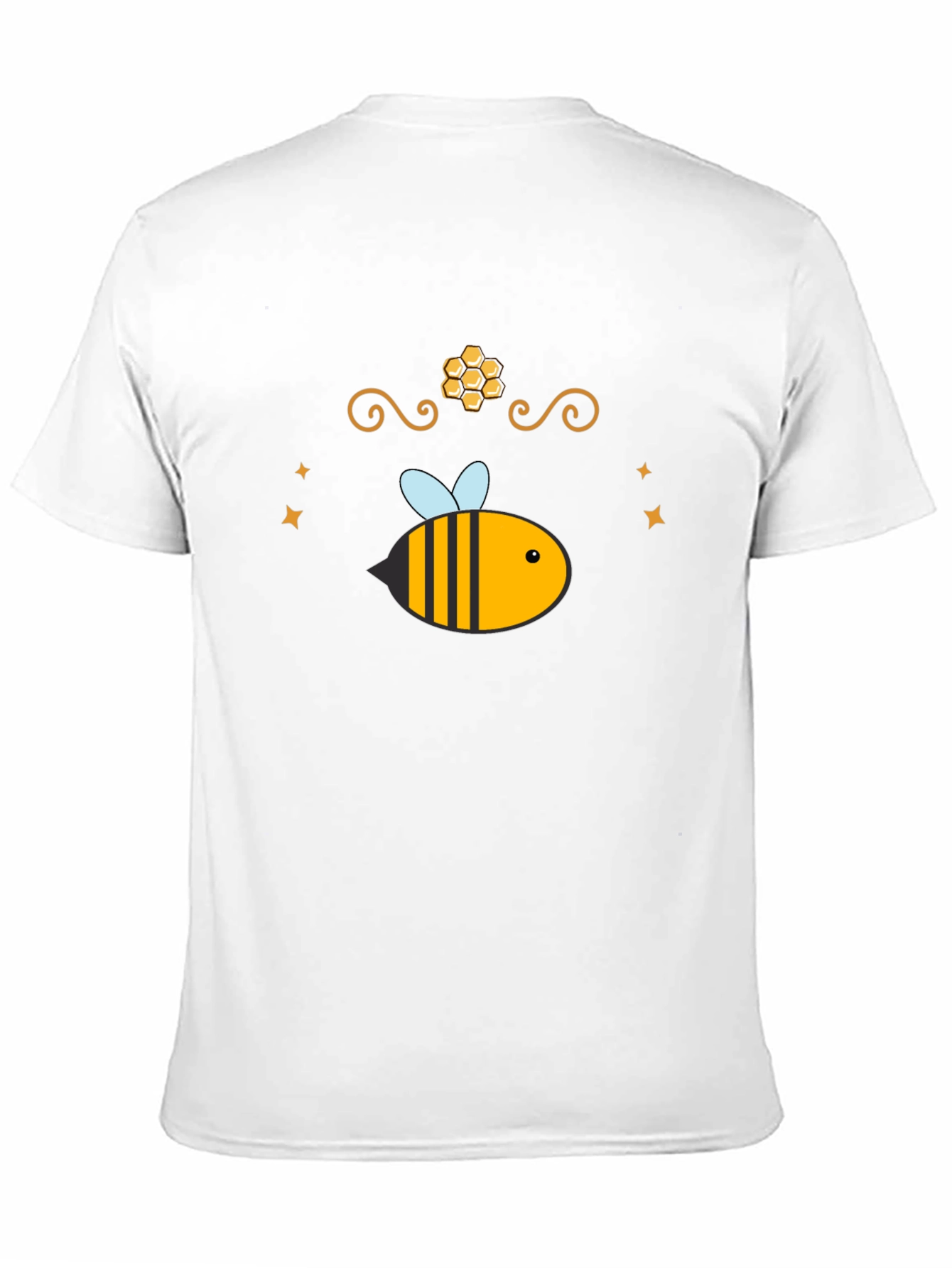 Camiseta Negra con Diseño de Abeja Dulce
