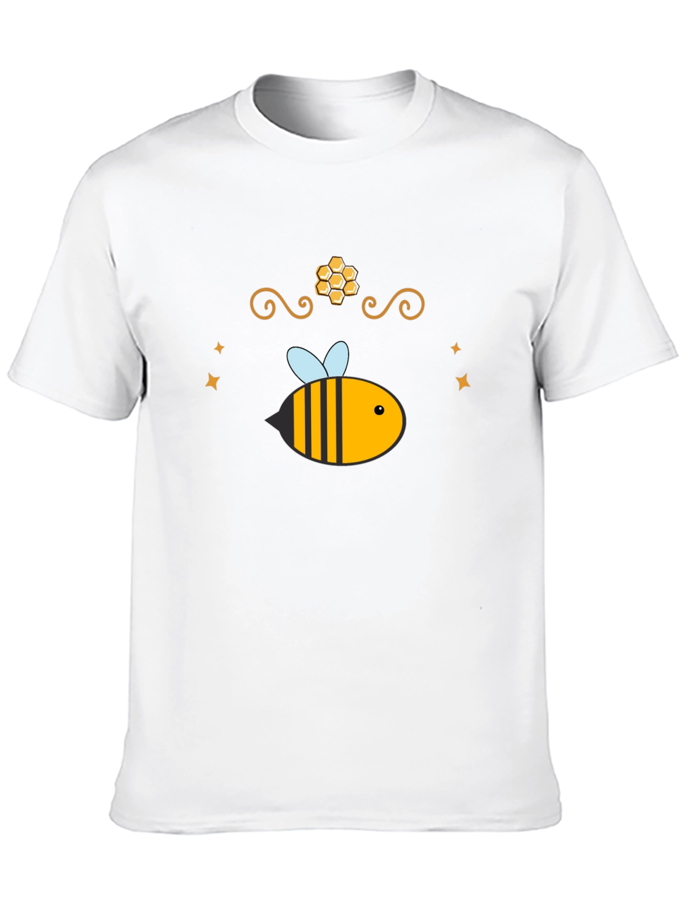 Camiseta Negra con Diseño de Abeja Dulce