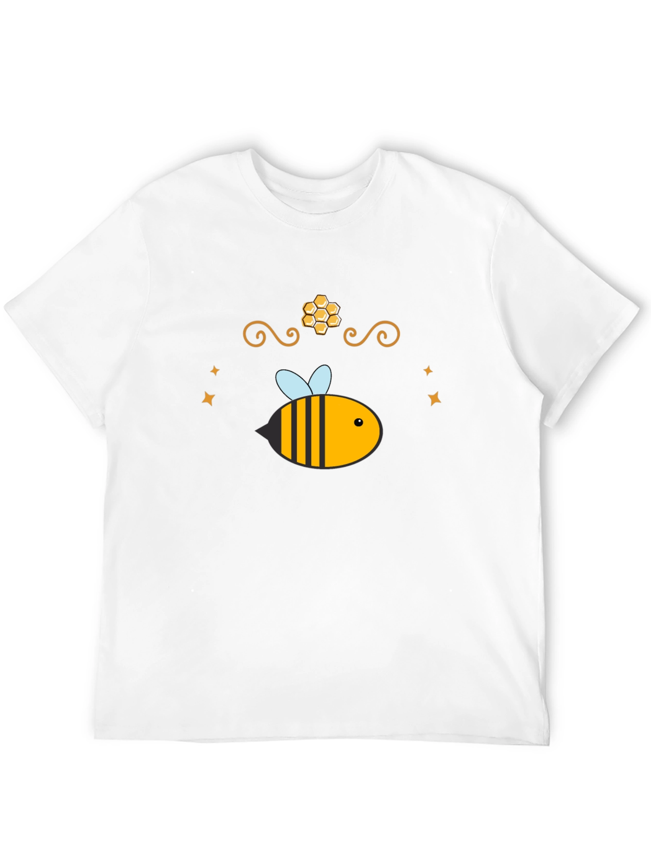 Camiseta Negra con Diseño de Abeja Dulce