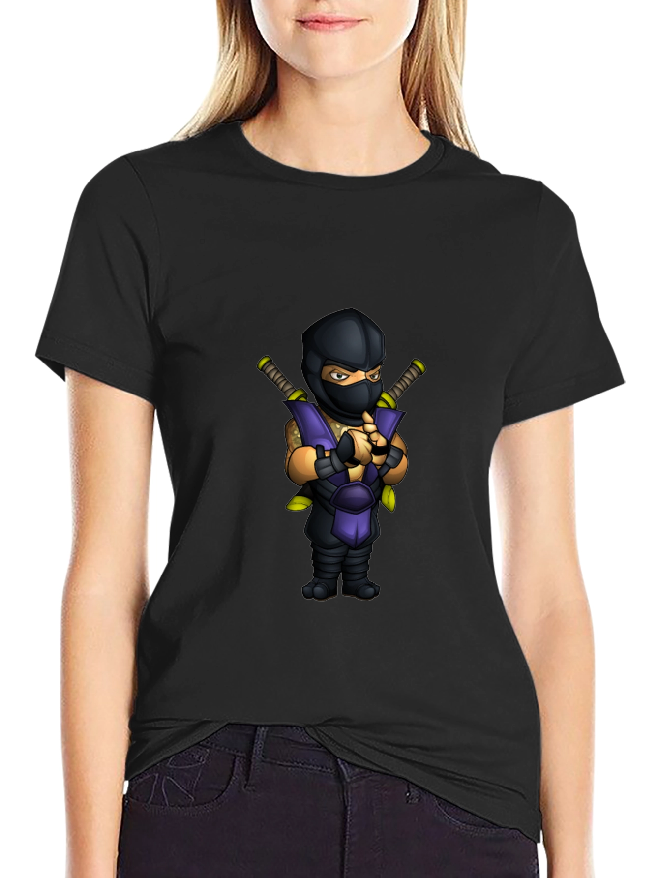 Camiseta Negra Ninja Mortal Kombat Sub-Zero