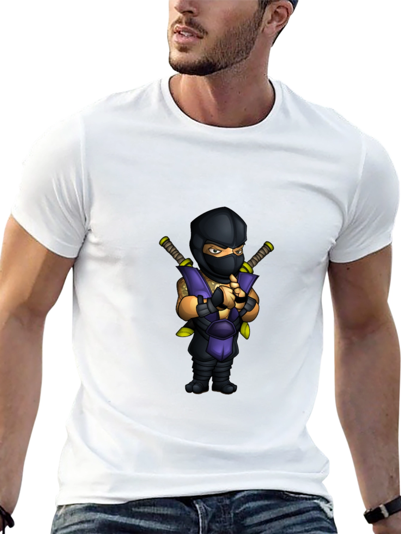Camiseta Negra Ninja Mortal Kombat Sub-Zero