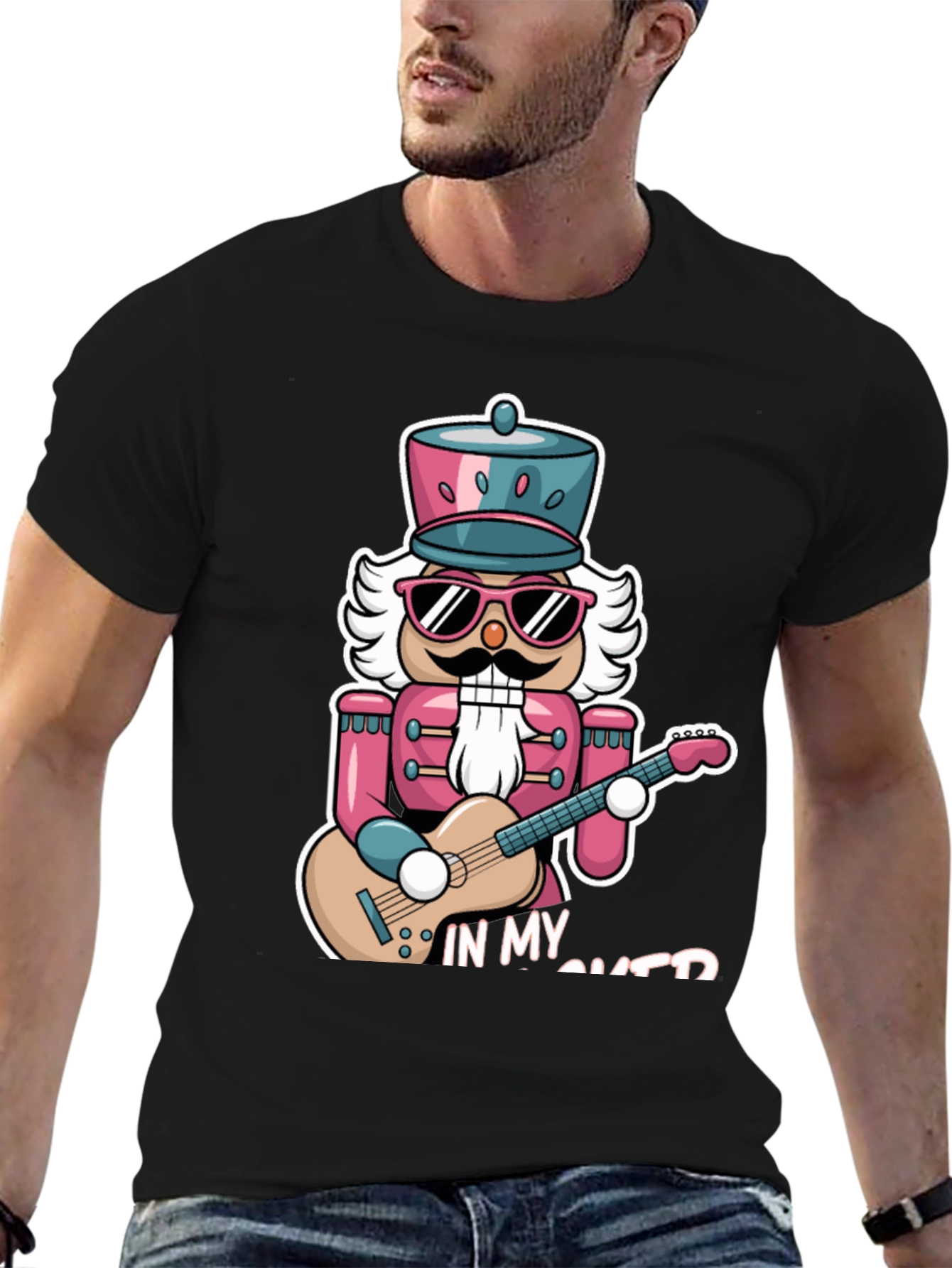 Camiseta Negra Nutcracker Guitarrista
