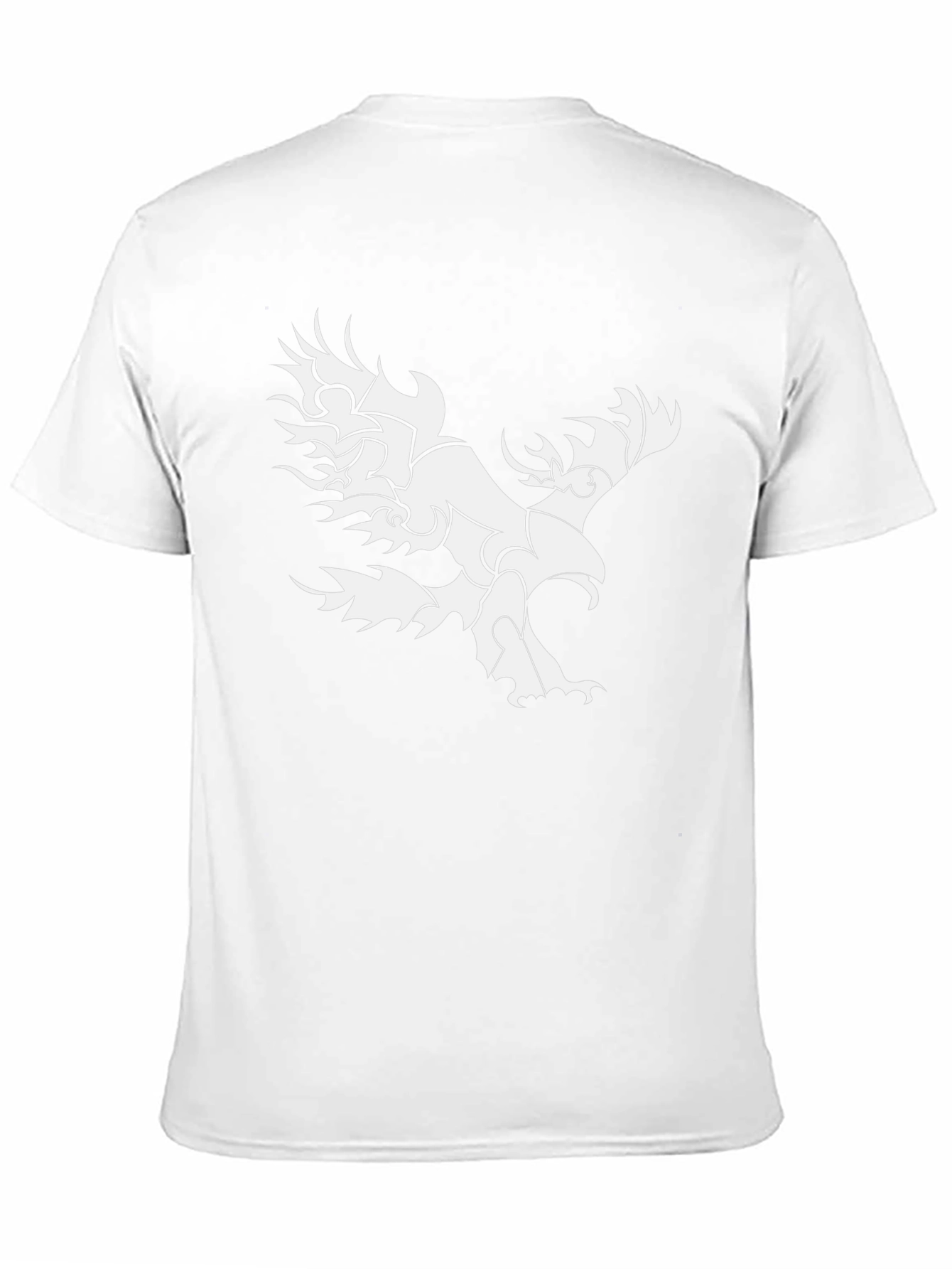 Camiseta Negra con Diseño de Águila Tribal