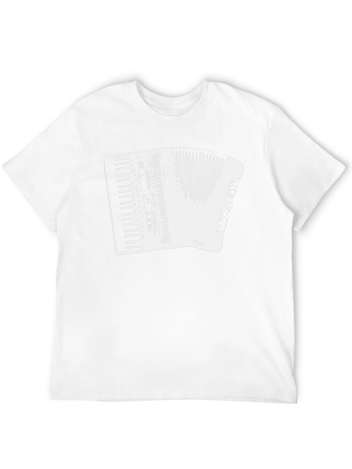 Camiseta Negra con Diseño de Acordeón