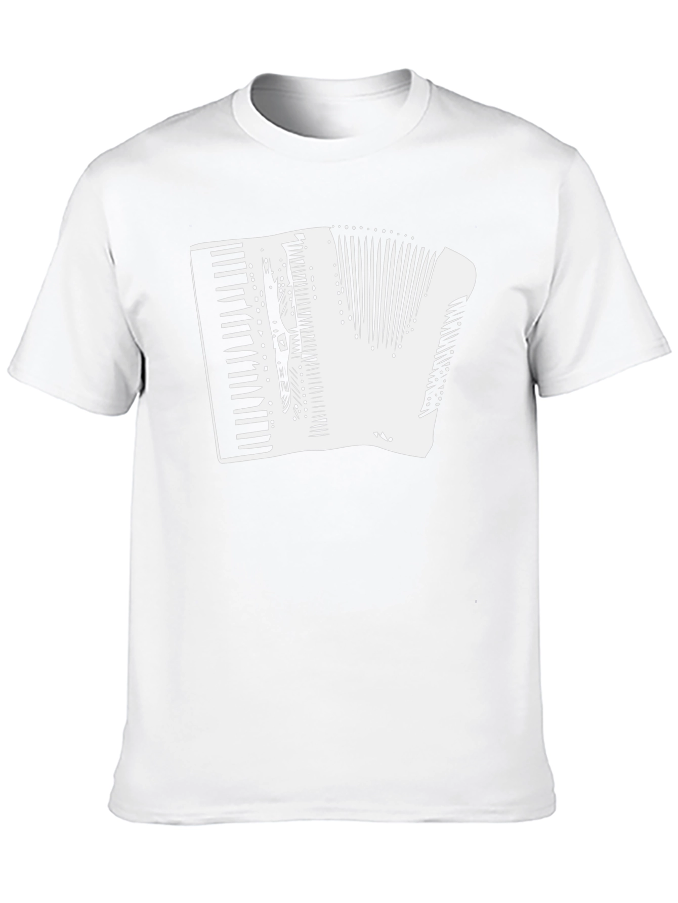 Camiseta Negra con Diseño de Acordeón
