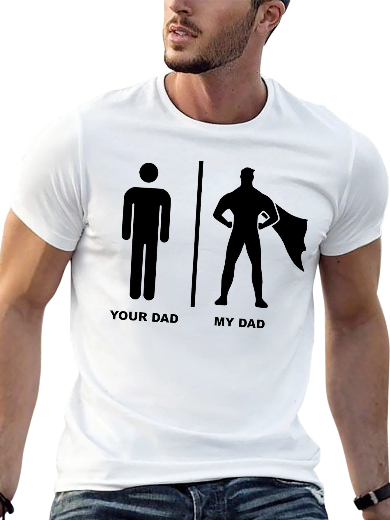 Camiseta Negra Mi Papá es un Superhéroe