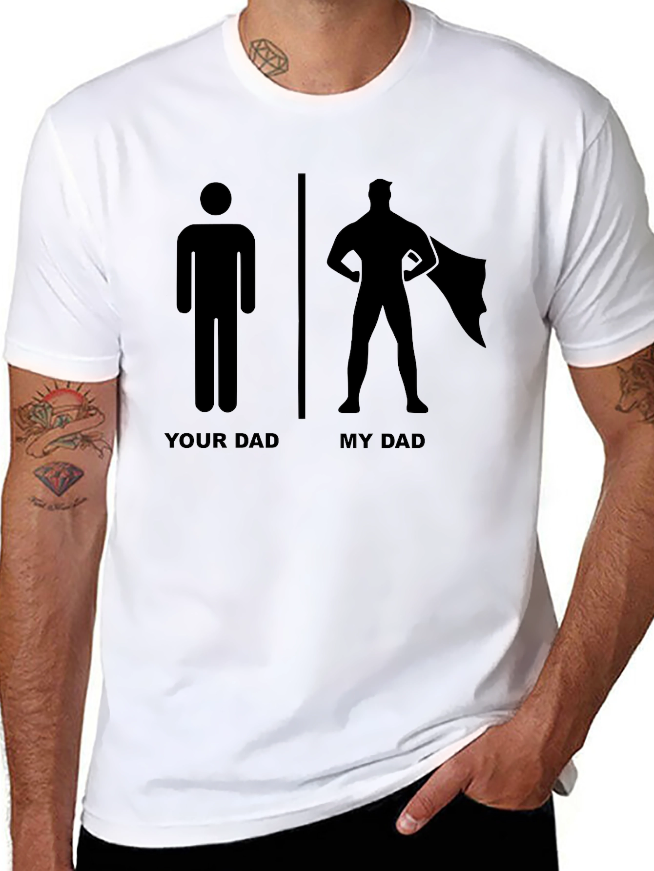 Camiseta Negra Mi Papá es un Superhéroe