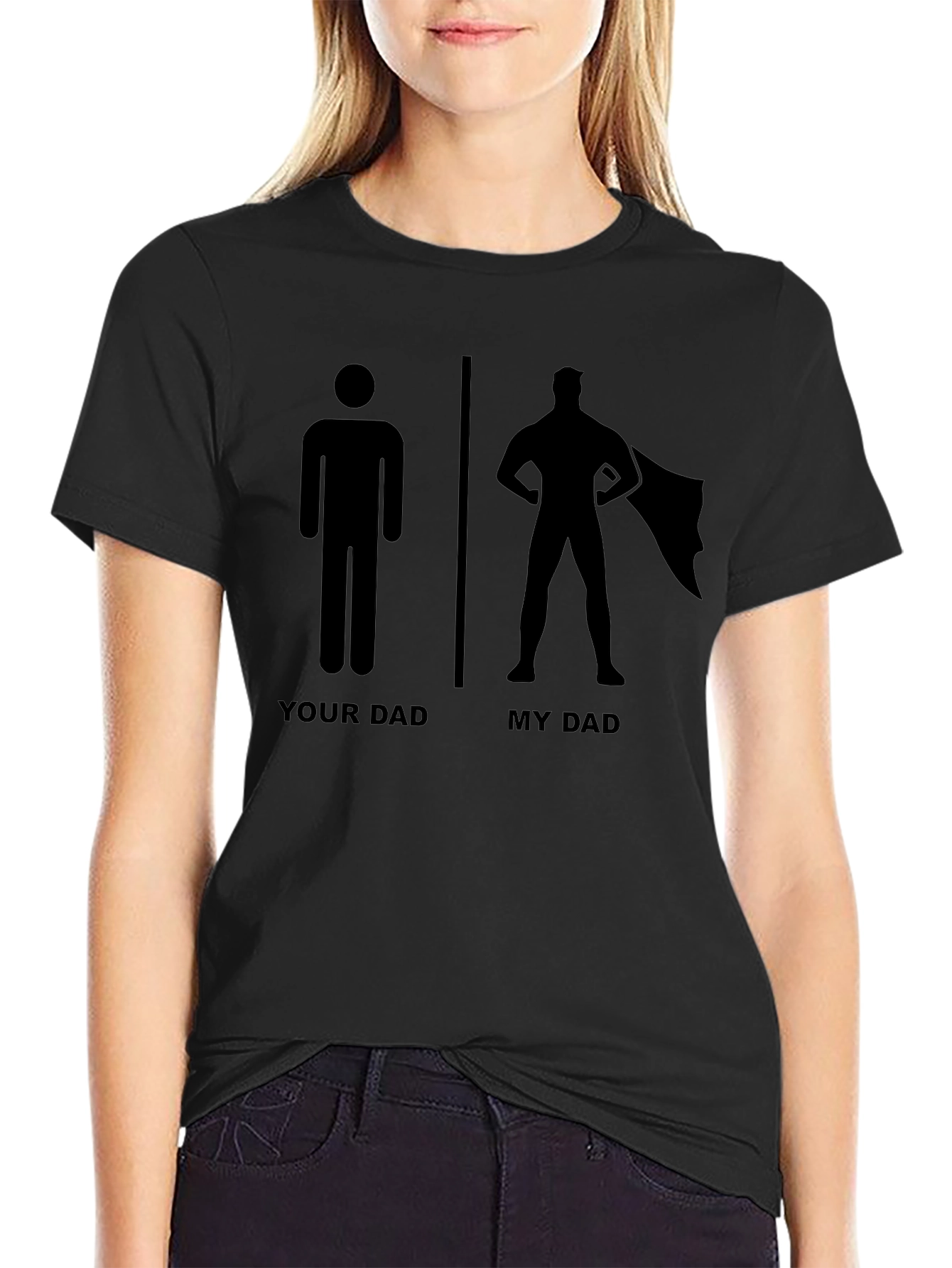 Camiseta Negra Mi Papá es un Superhéroe