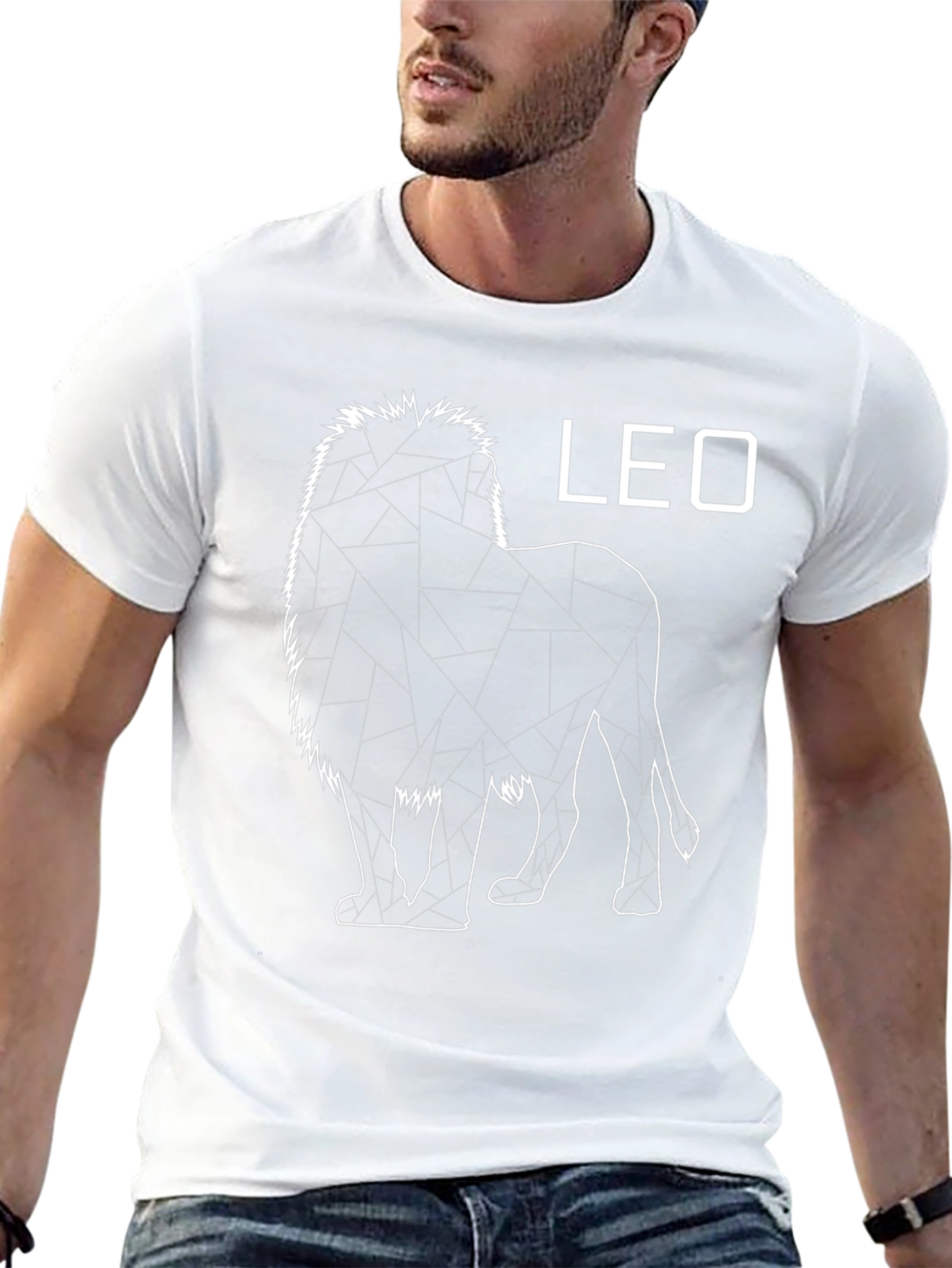 Camiseta Negra con Diseño de León - Signo Leo