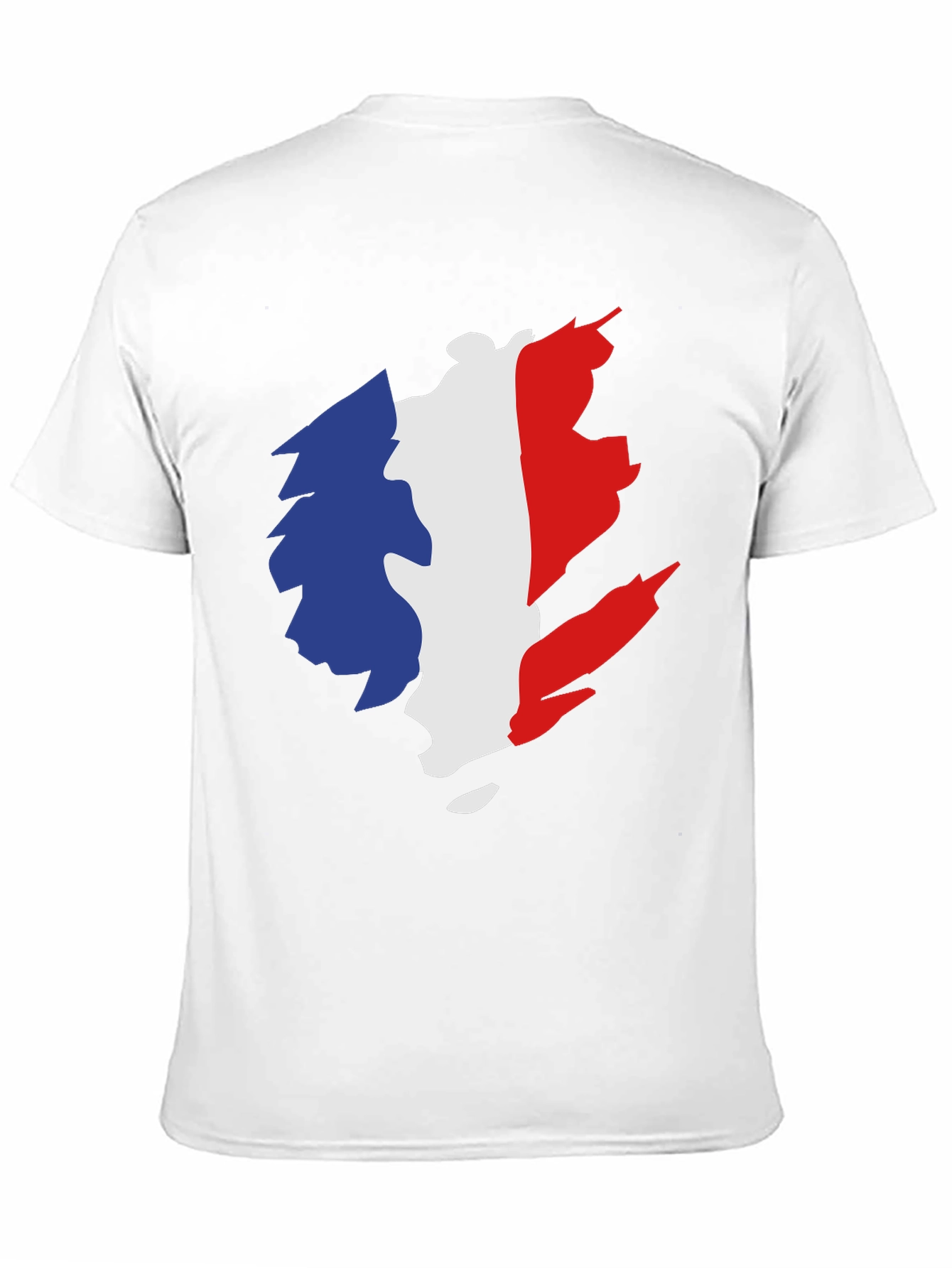 Camiseta Negra Hombre - Diseño Bandera Francia