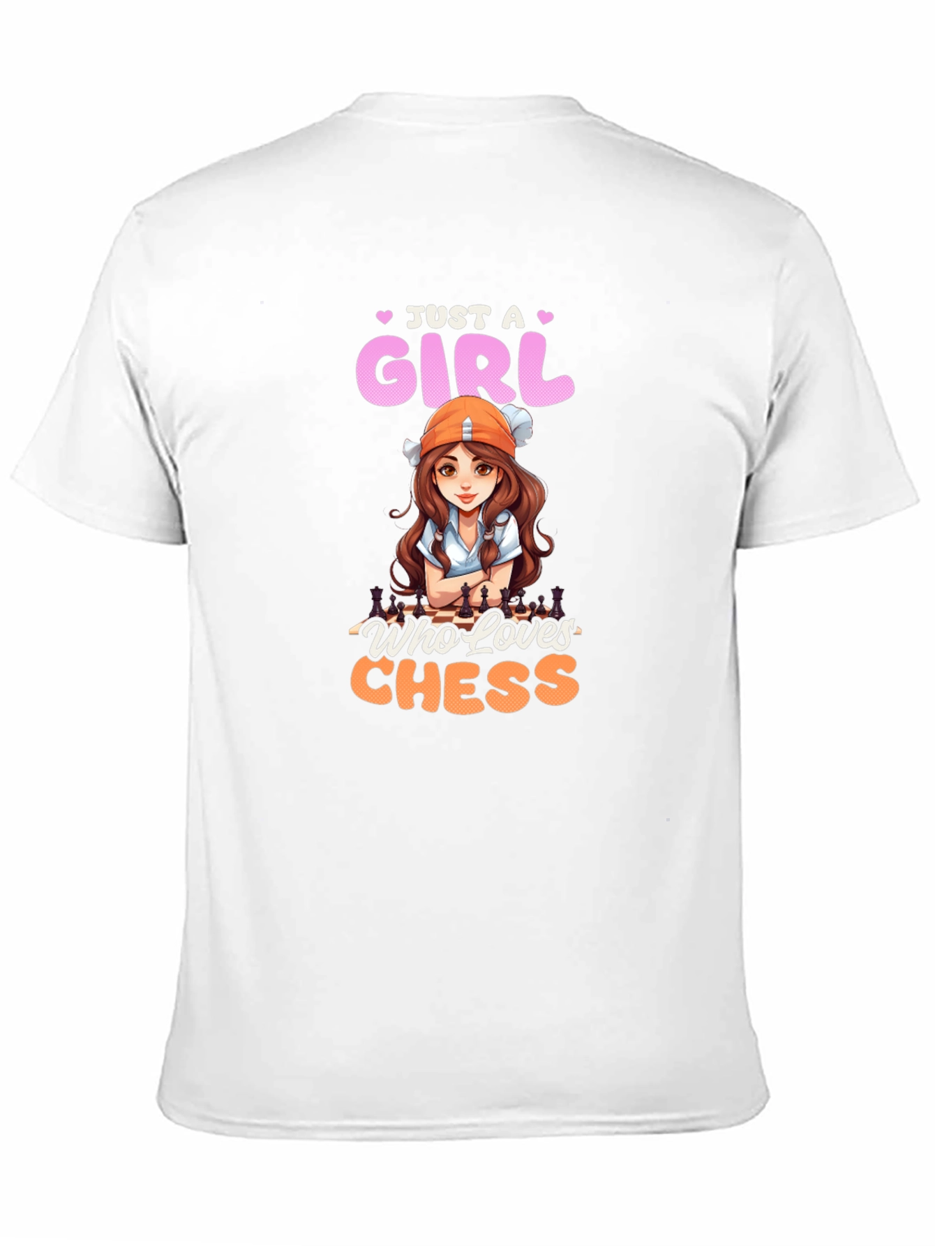 Camiseta Negra con Diseño de Ajedrez para Mujer