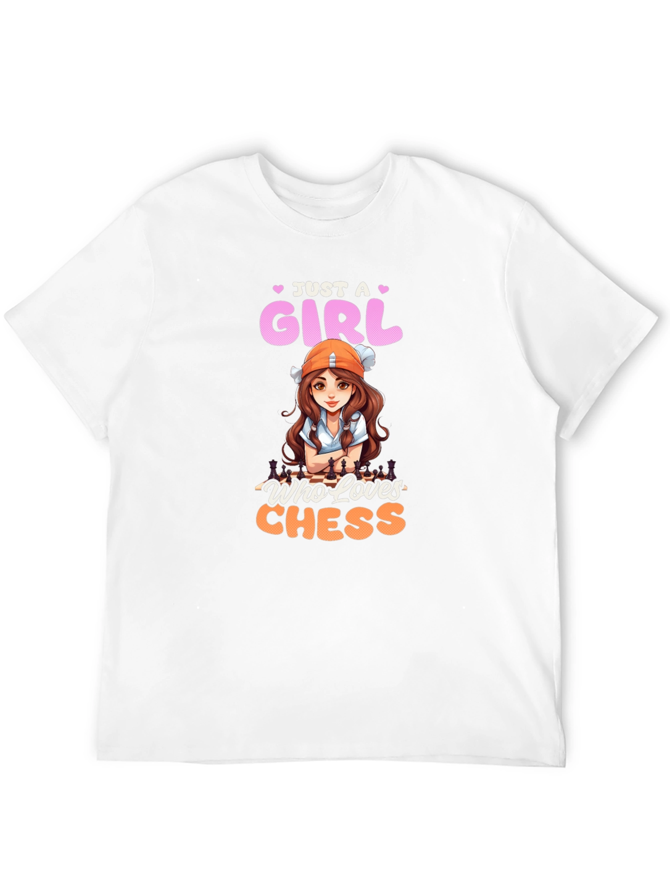 Camiseta Negra con Diseño de Ajedrez para Mujer