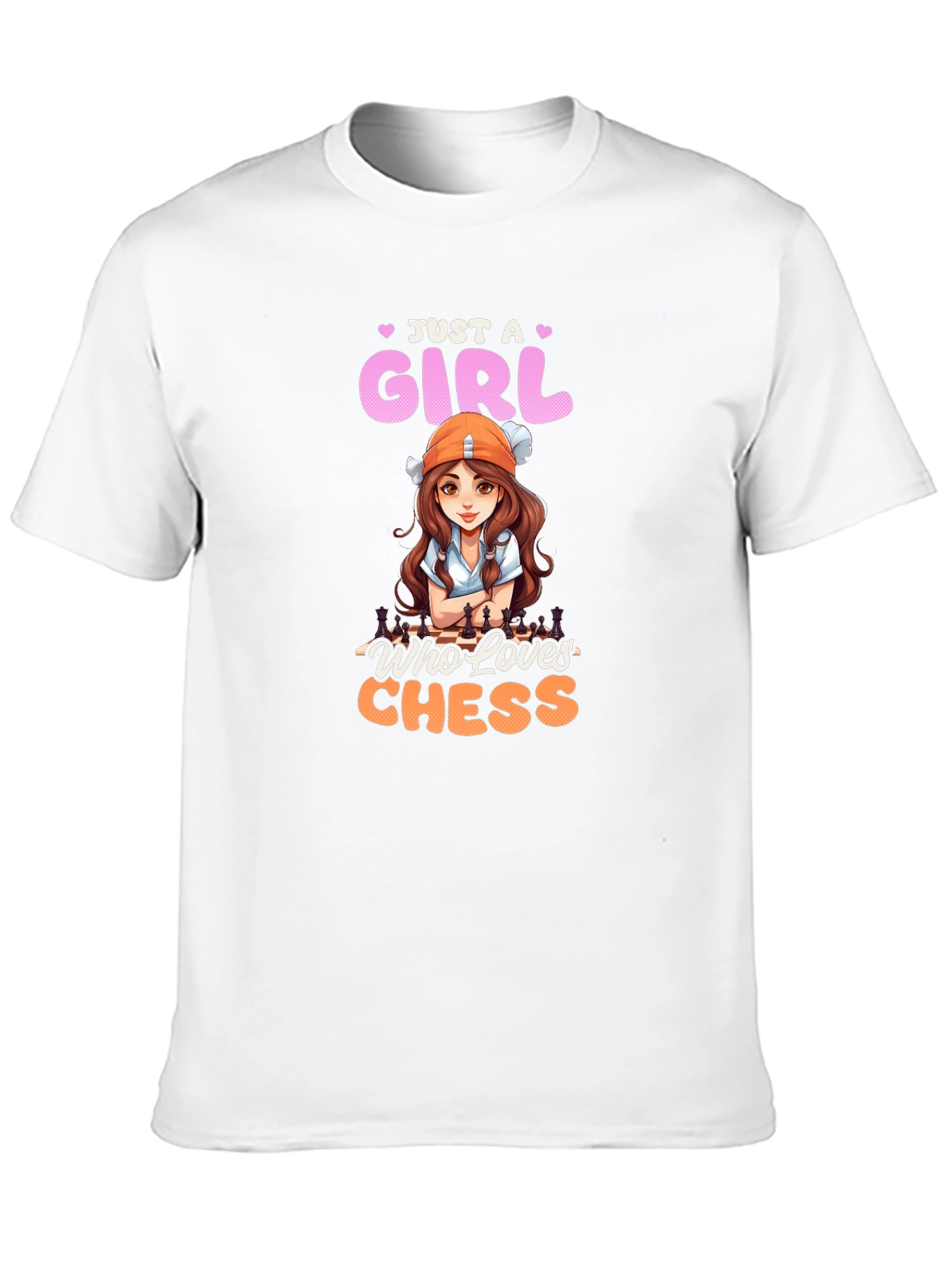 Camiseta Negra con Diseño de Ajedrez para Mujer