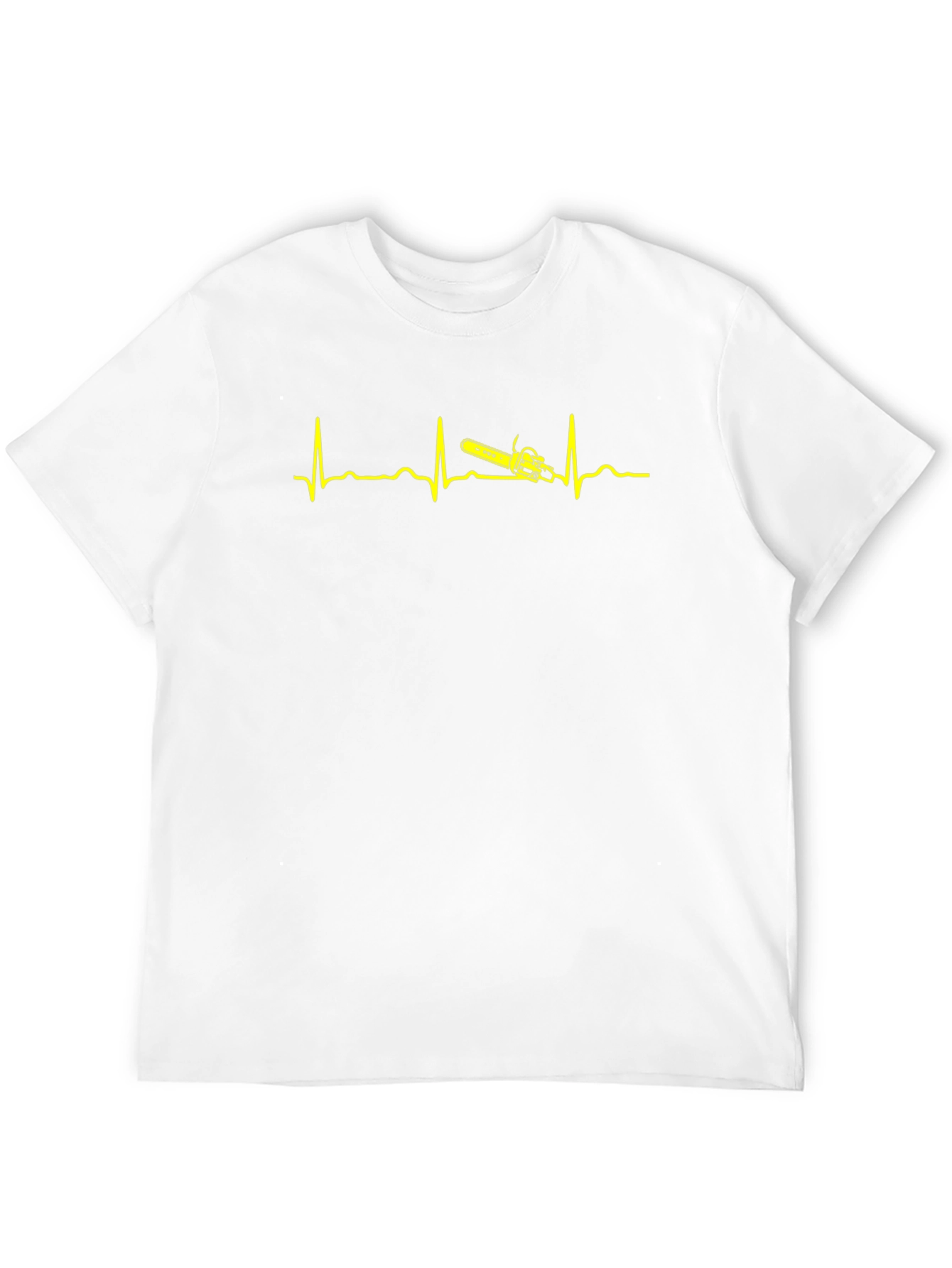 Camiseta Negra Ritmo Cardiaco Motosierra