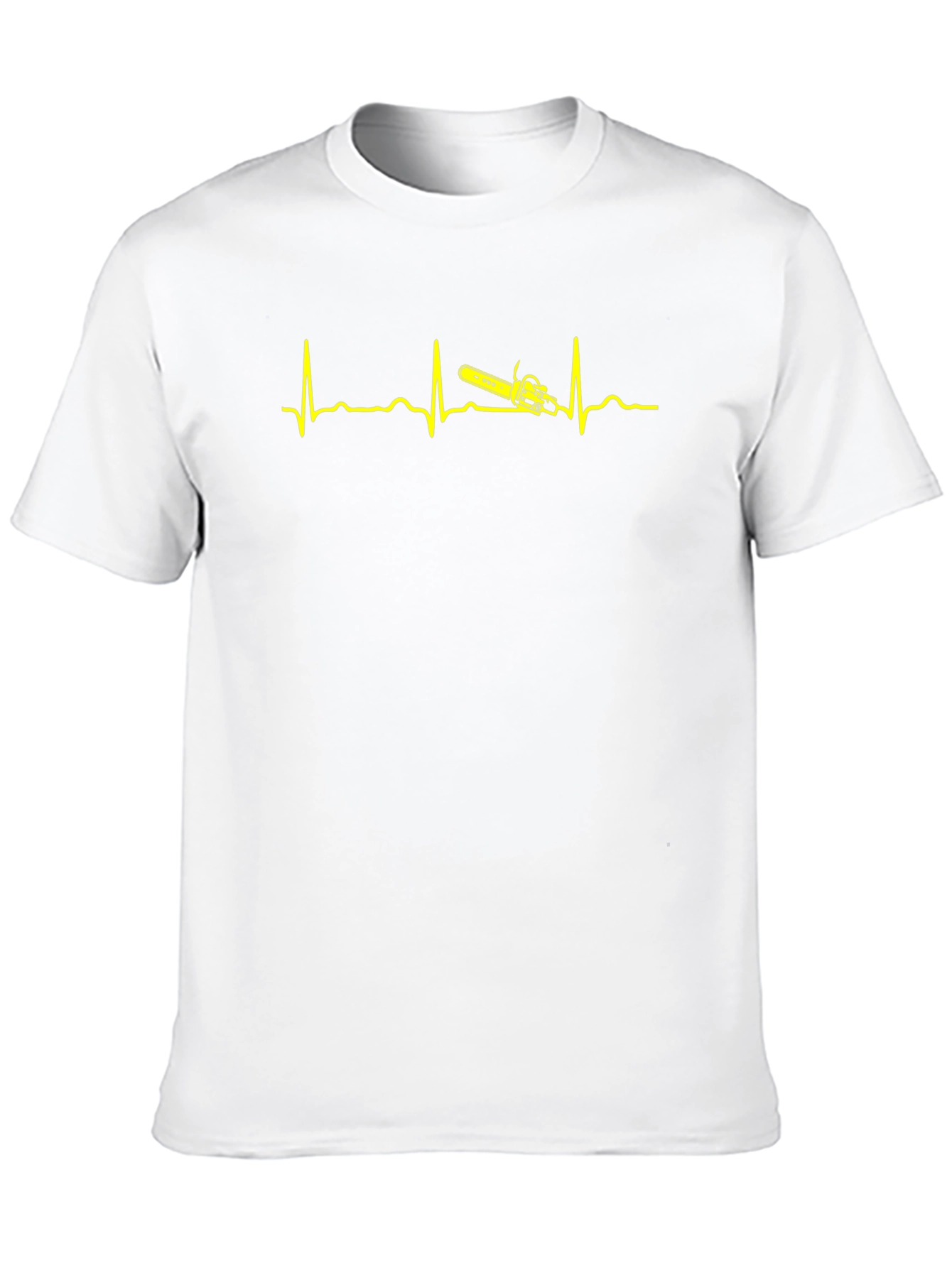 Camiseta Negra Ritmo Cardiaco Motosierra