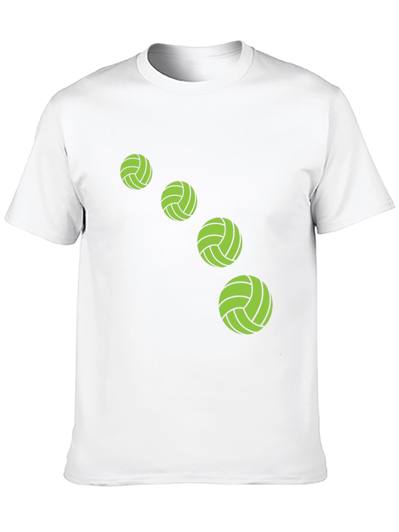 Camiseta Negra con Diseño de Balones Verdes