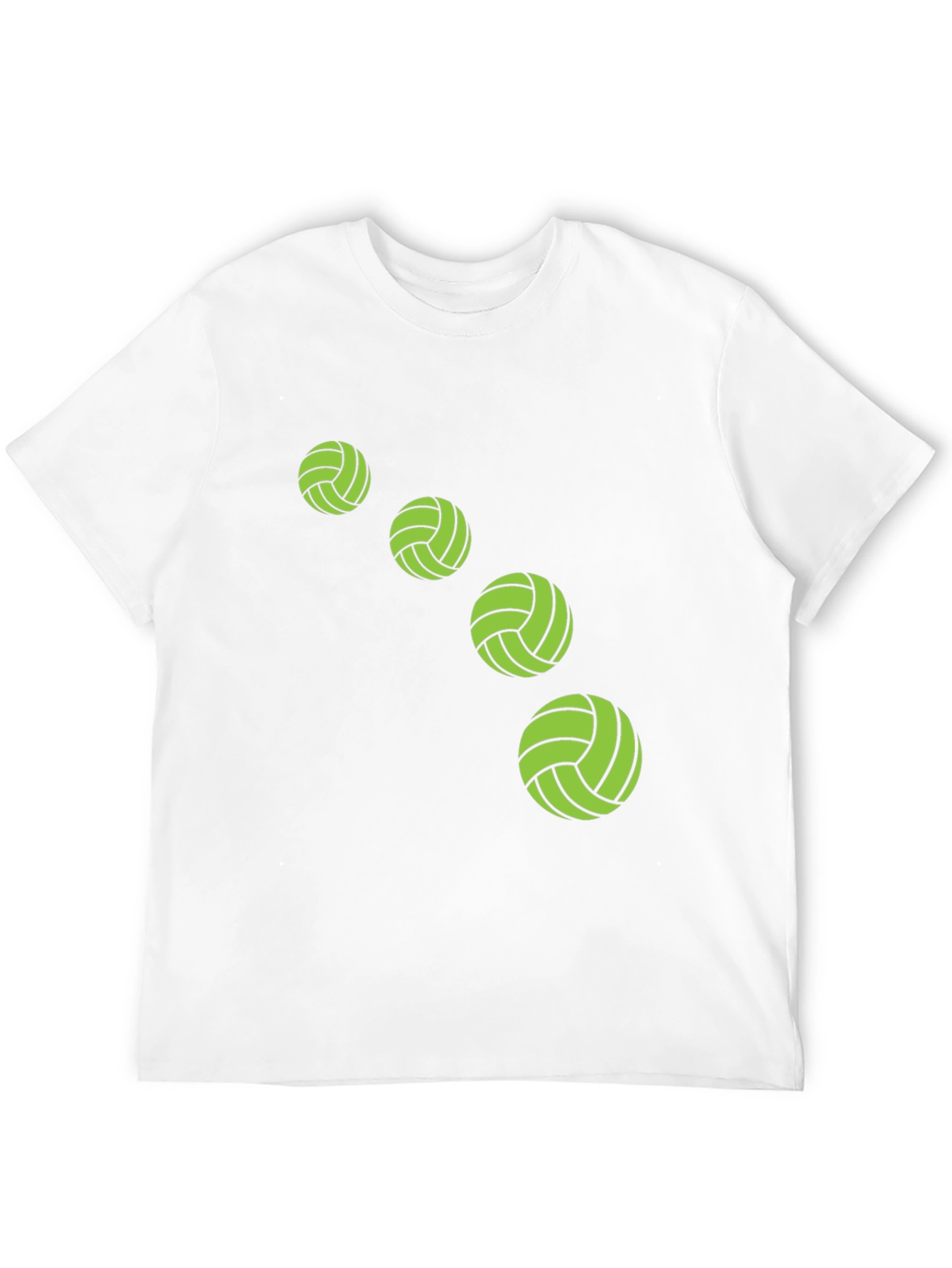 Camiseta Negra con Diseño de Balones Verdes