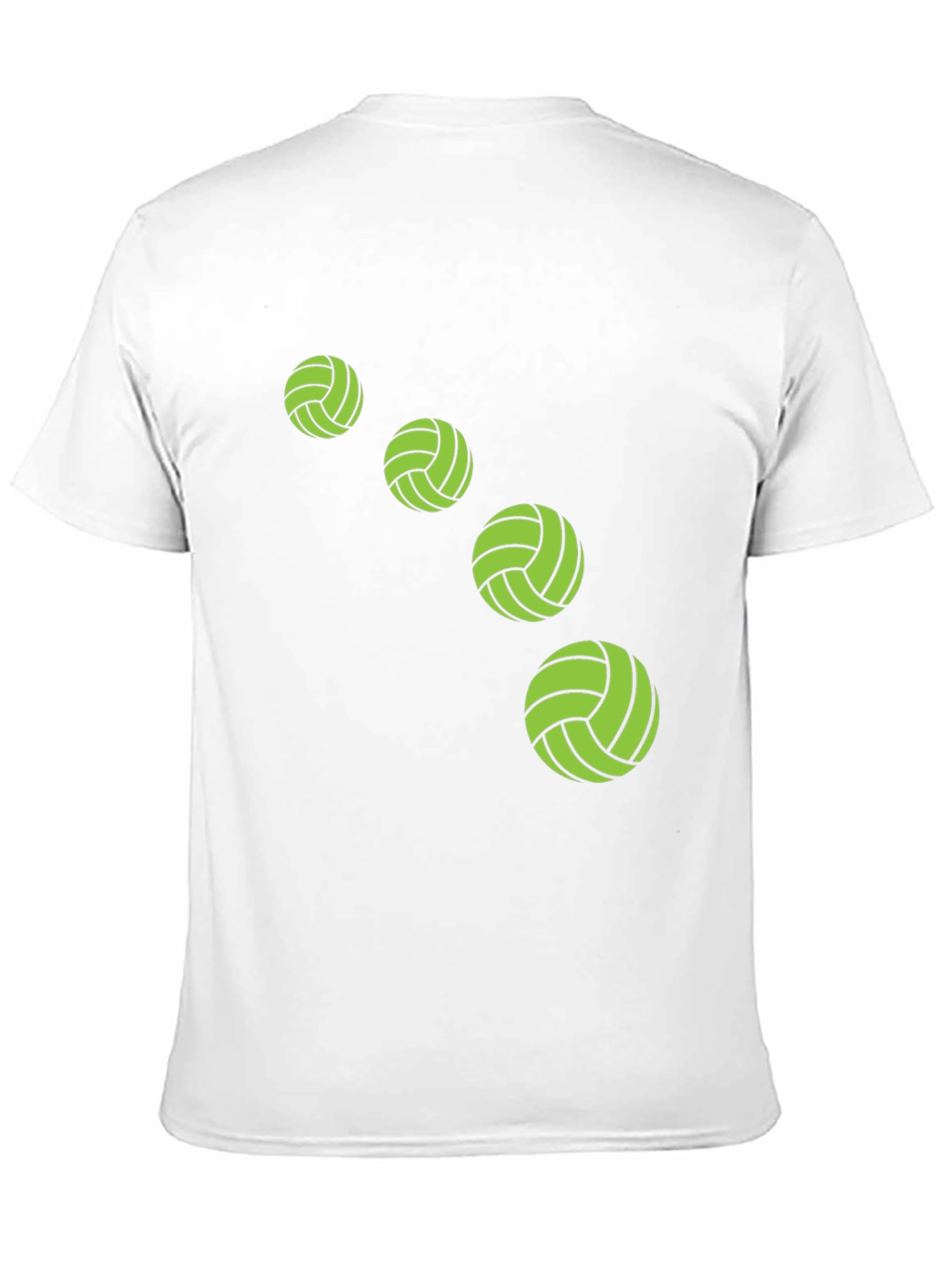 Camiseta Negra con Diseño de Balones Verdes