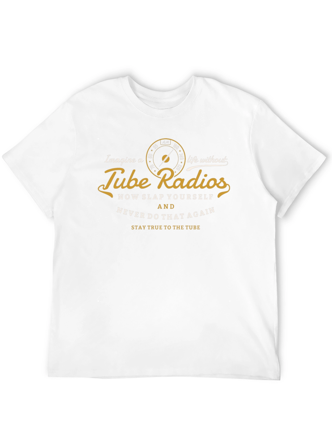 Camiseta Negra con Diseño de Radio a Tubo
