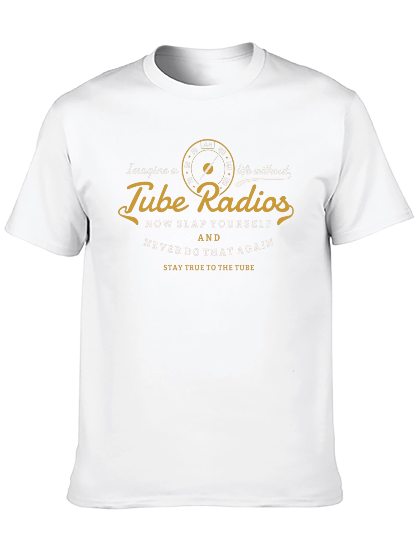 Camiseta Negra con Diseño de Radio a Tubo