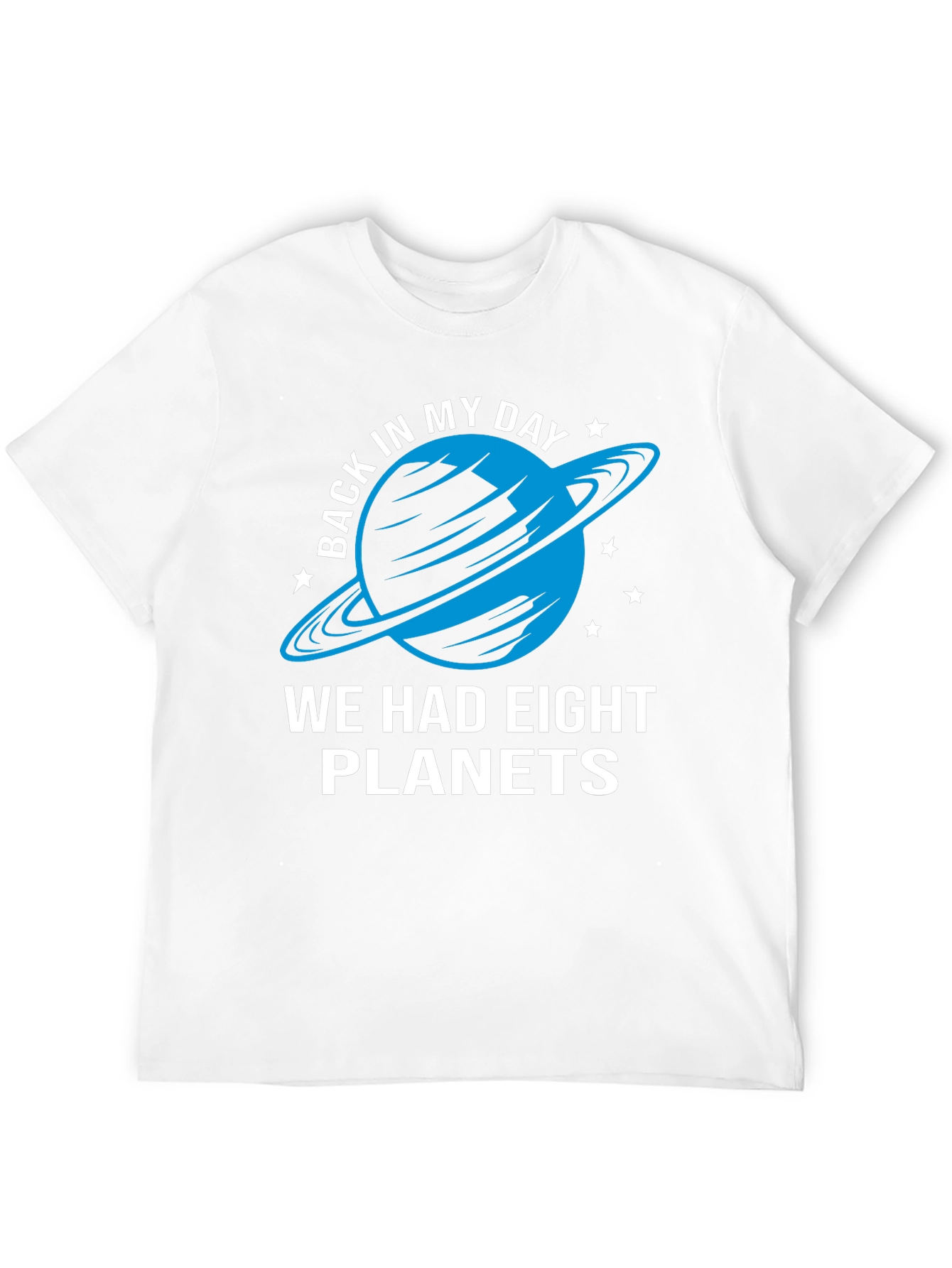 Camiseta Negra con Diseño de Planeta Retro
