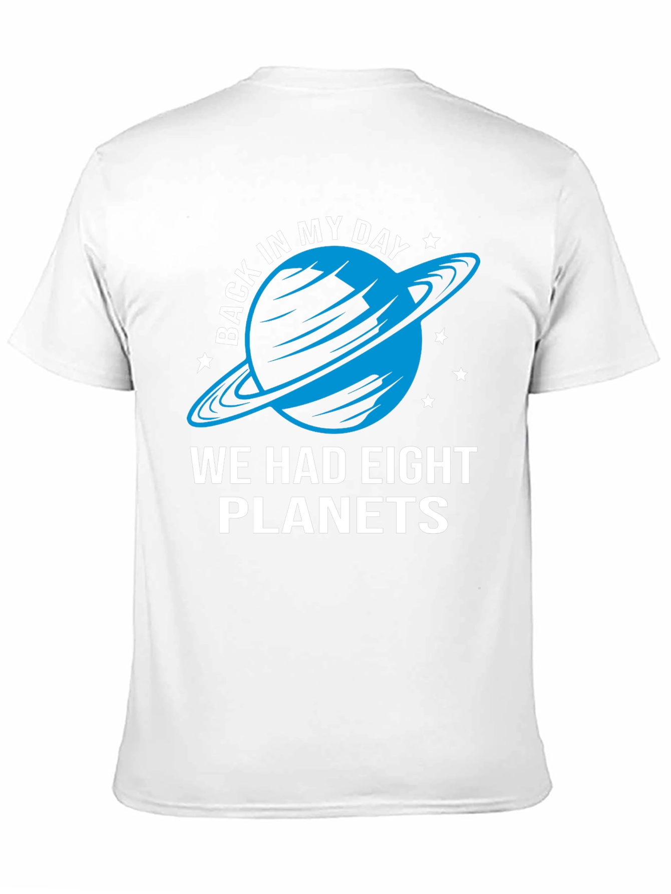 Camiseta Negra con Diseño de Planeta Retro