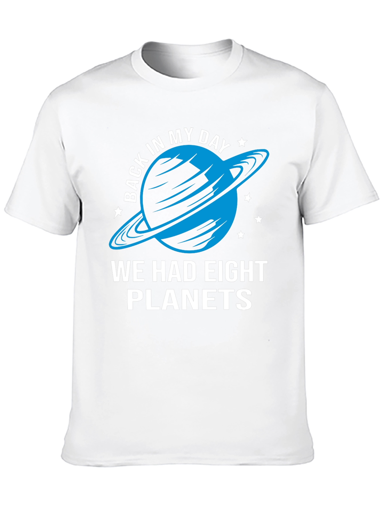 Camiseta Negra con Diseño de Planeta Retro