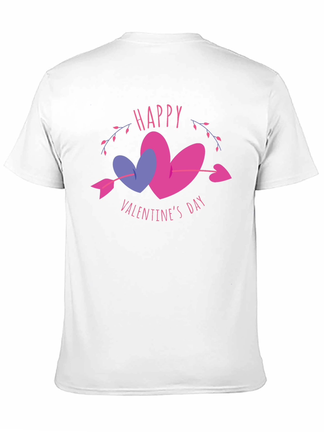 Camiseta Negra San Valentín Corazones